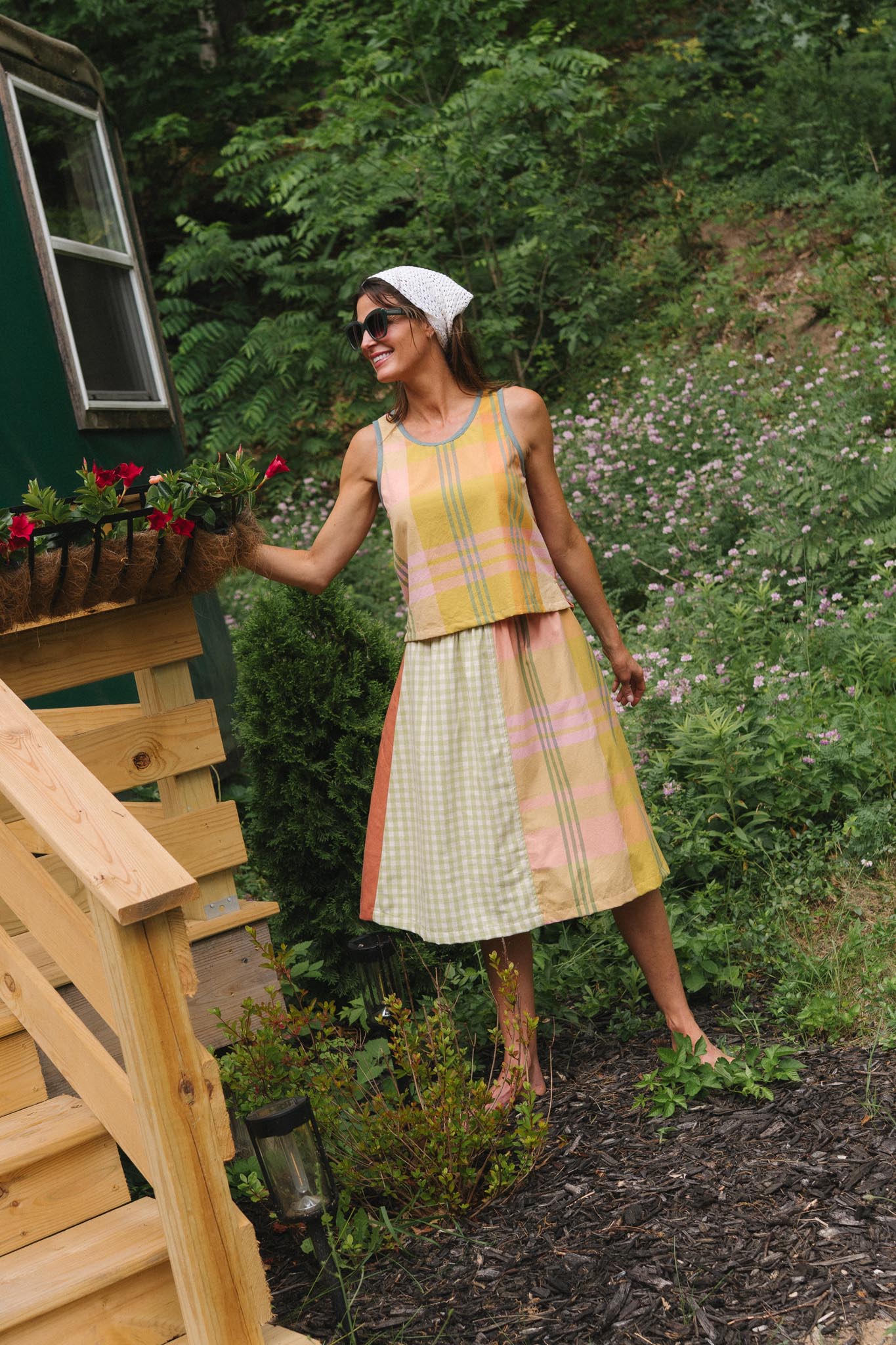 Evening Midi Skirt in Papaya