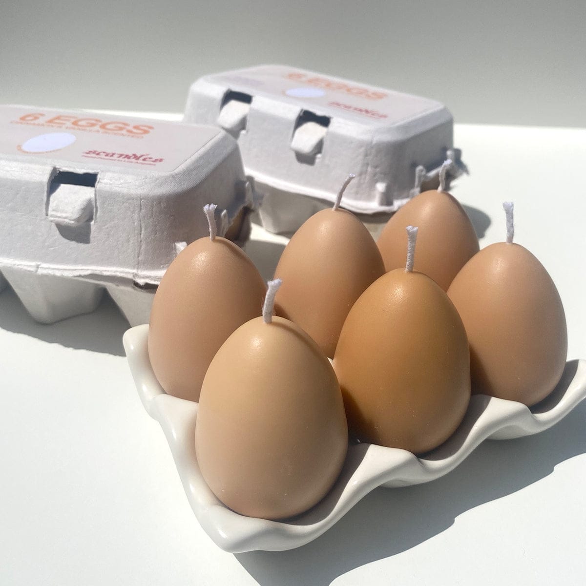 Scandles Farmers Markets Egg Candles - 6 Pack Box
