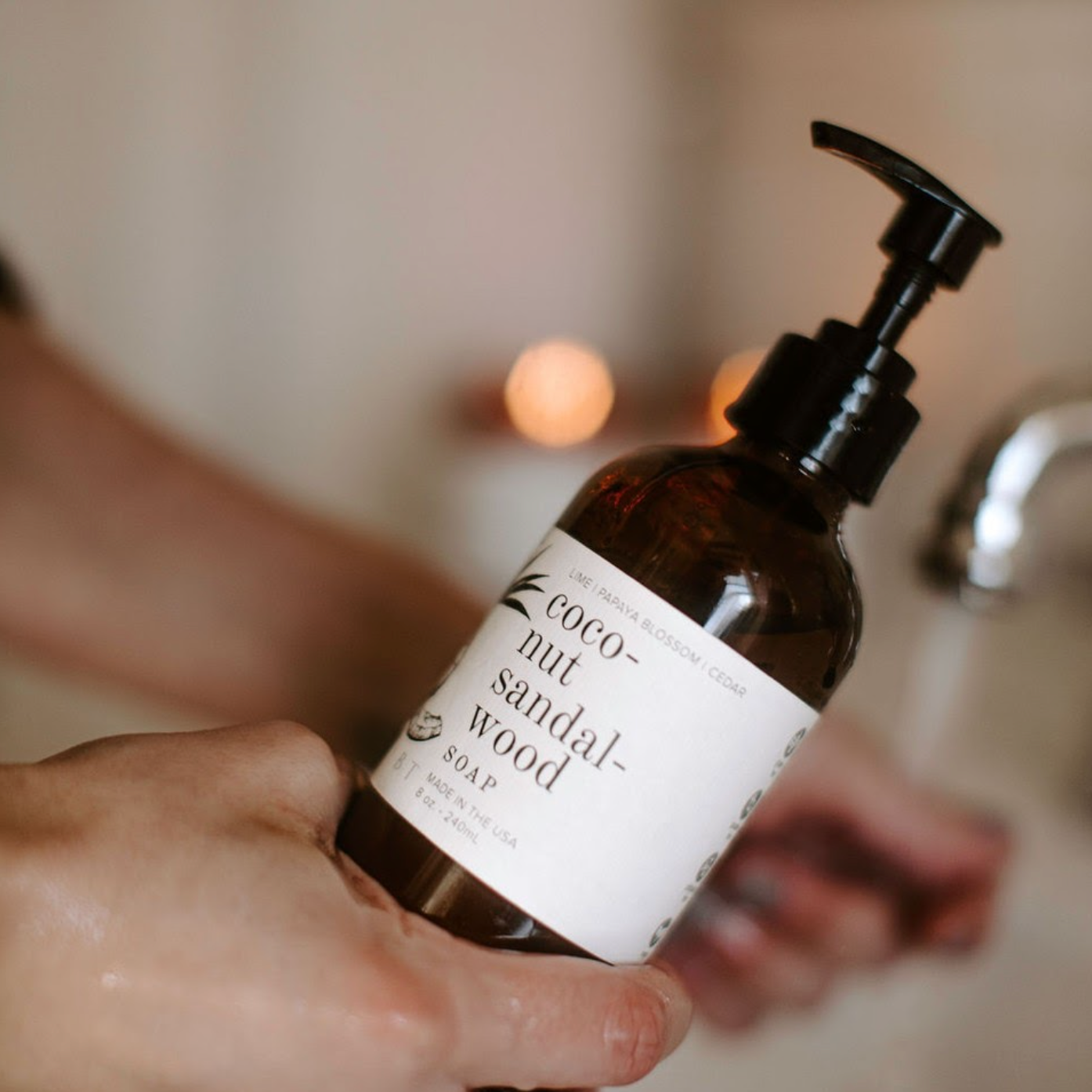 Coconut Sandalwood Liquid Soap - My American Goods