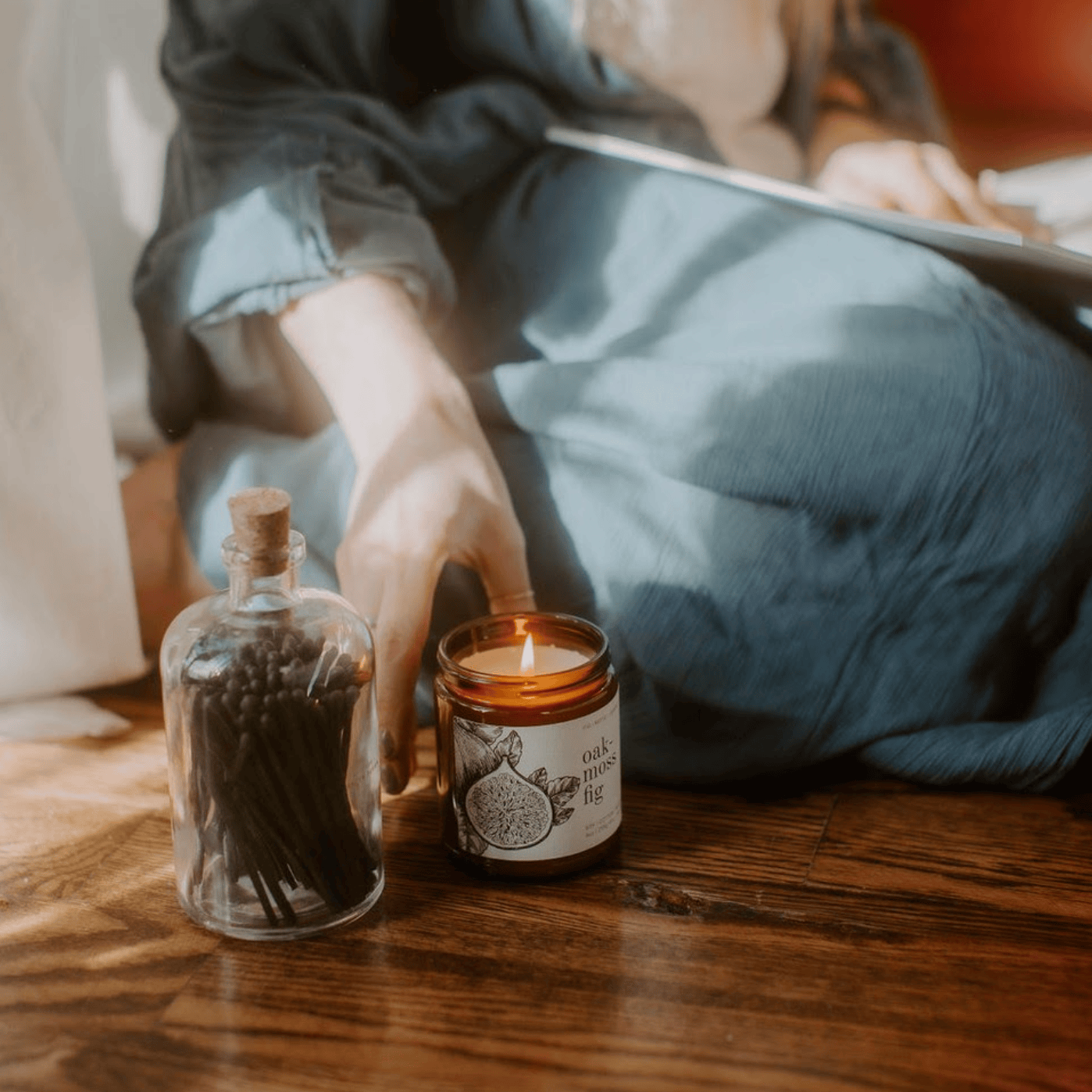 Oakmoss Fig Soy Candle - My American Goods