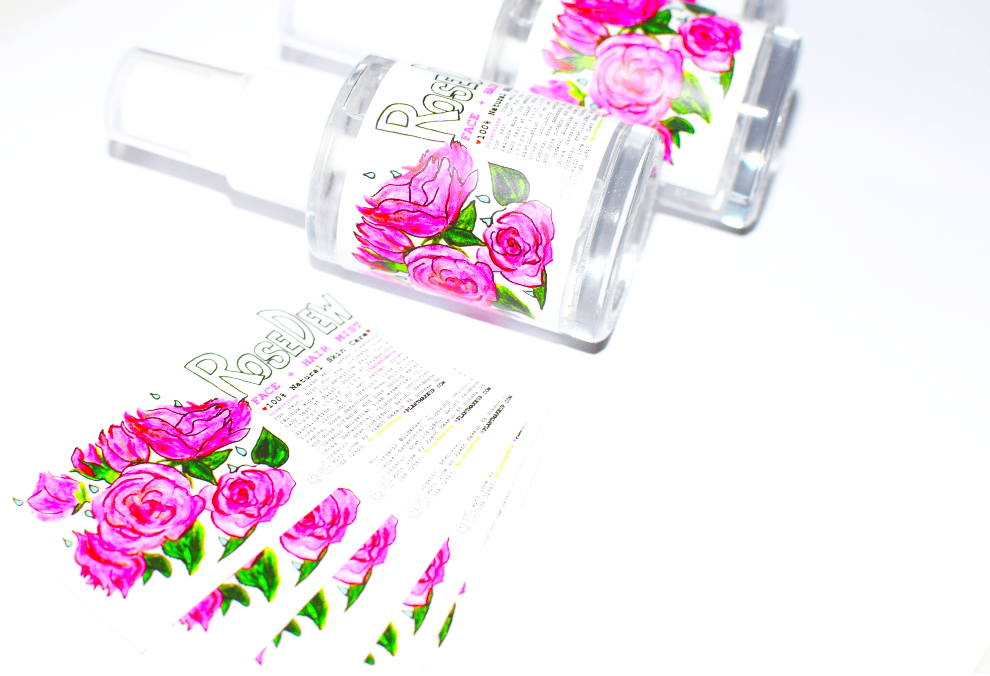 plant makeup Rose Dew Face + Hair Mist