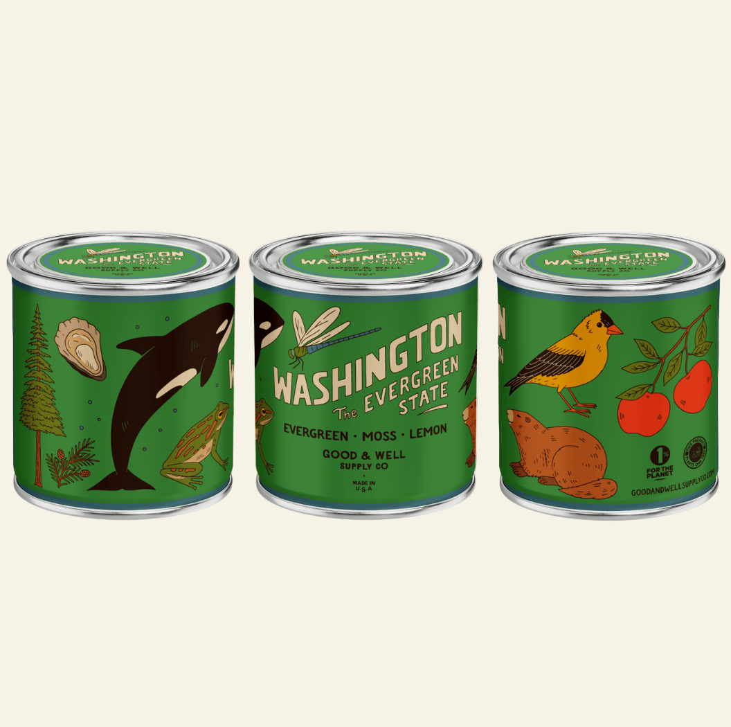 Good & Well Supply Co Candles Half Pint / 8oz / Cotton Wick Washington State Candle