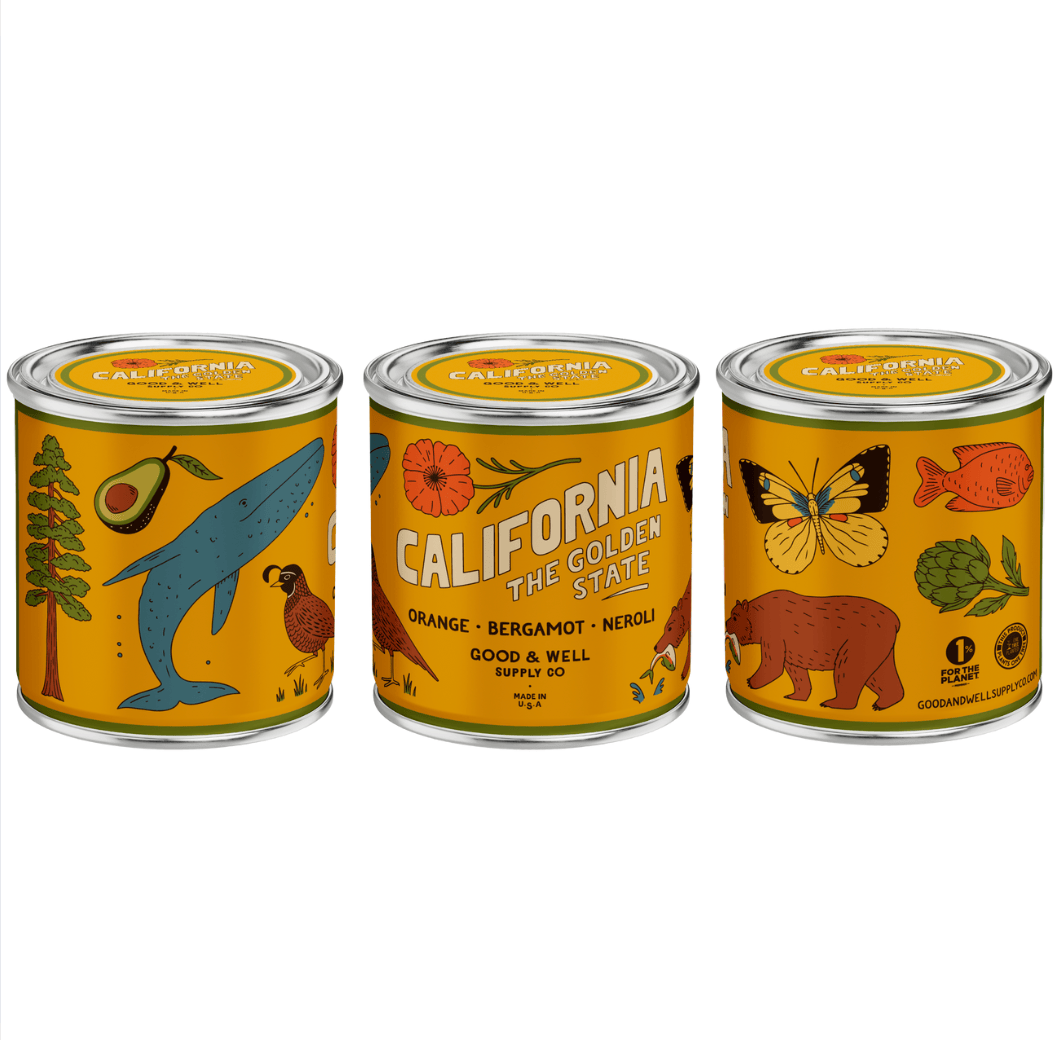 Good & Well Supply Co Candles Half Pint / 8oz / Cotton Wick California State Candle