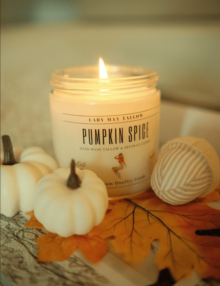 Lady May Seasonal Tallow & Beeswax Candle - My American Goods