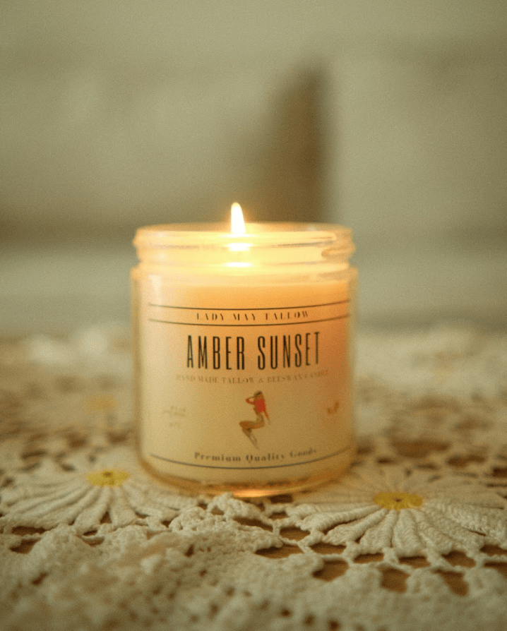 Lady May Seasonal Tallow & Beeswax Candle - My American Goods