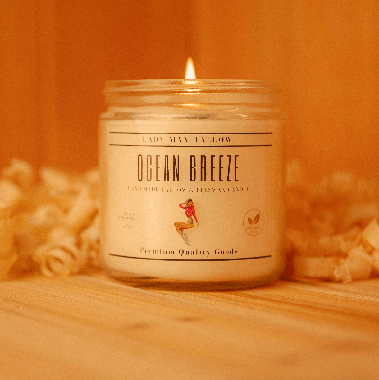 Lady May "Classics" All Natural, Tallow & Beeswax Candle