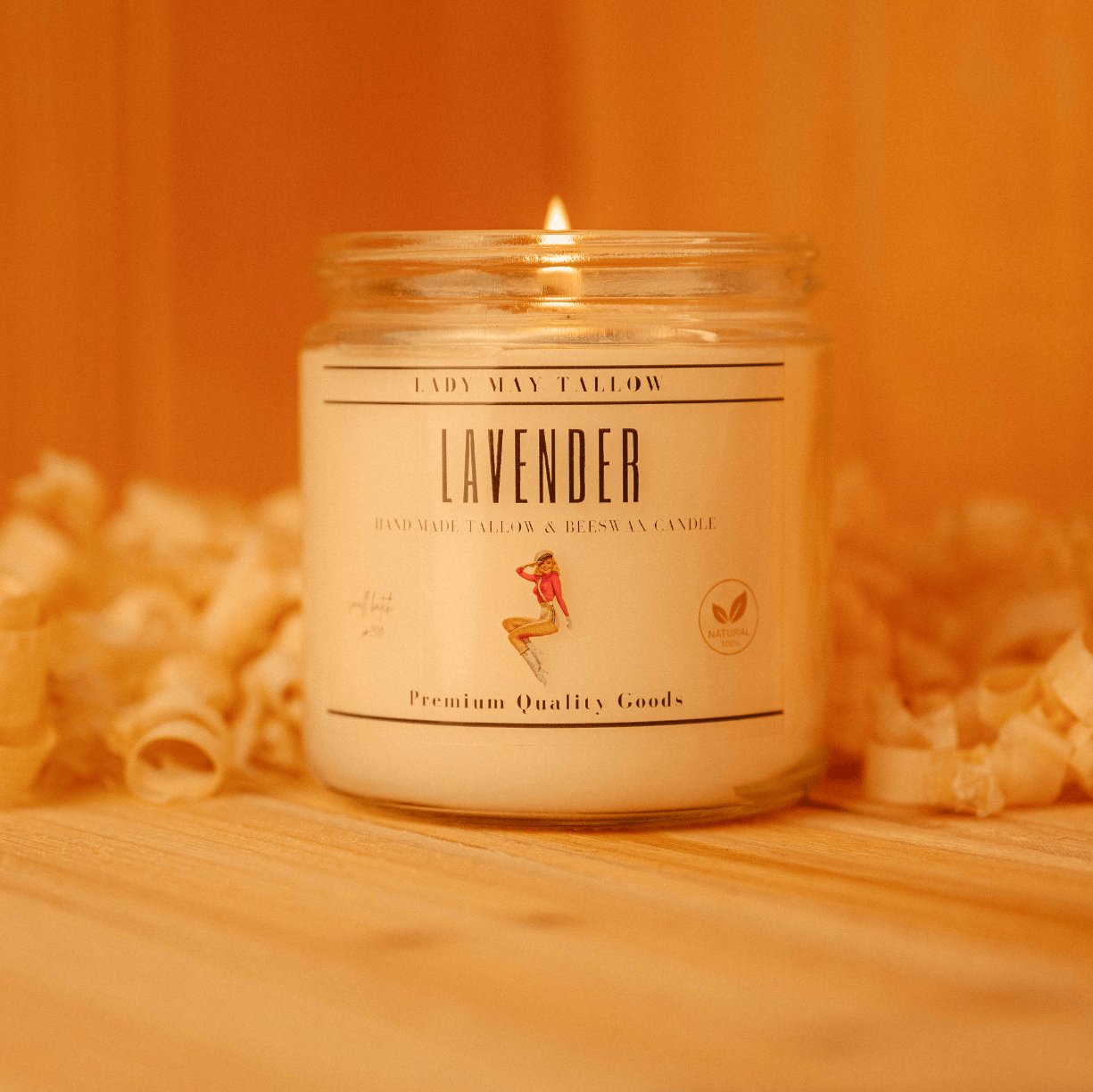 Lady May "Classics" All Natural, Tallow & Beeswax Candle