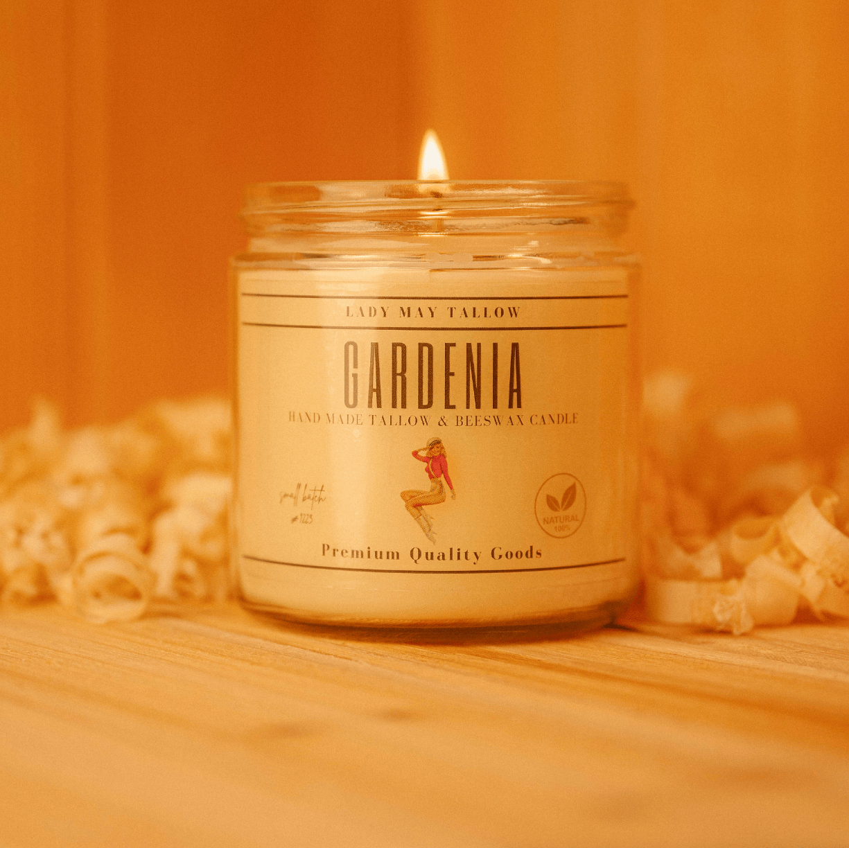 Lady May Tallow Candles Lady May "Classics" All Natural, Tallow & Beeswax Candle