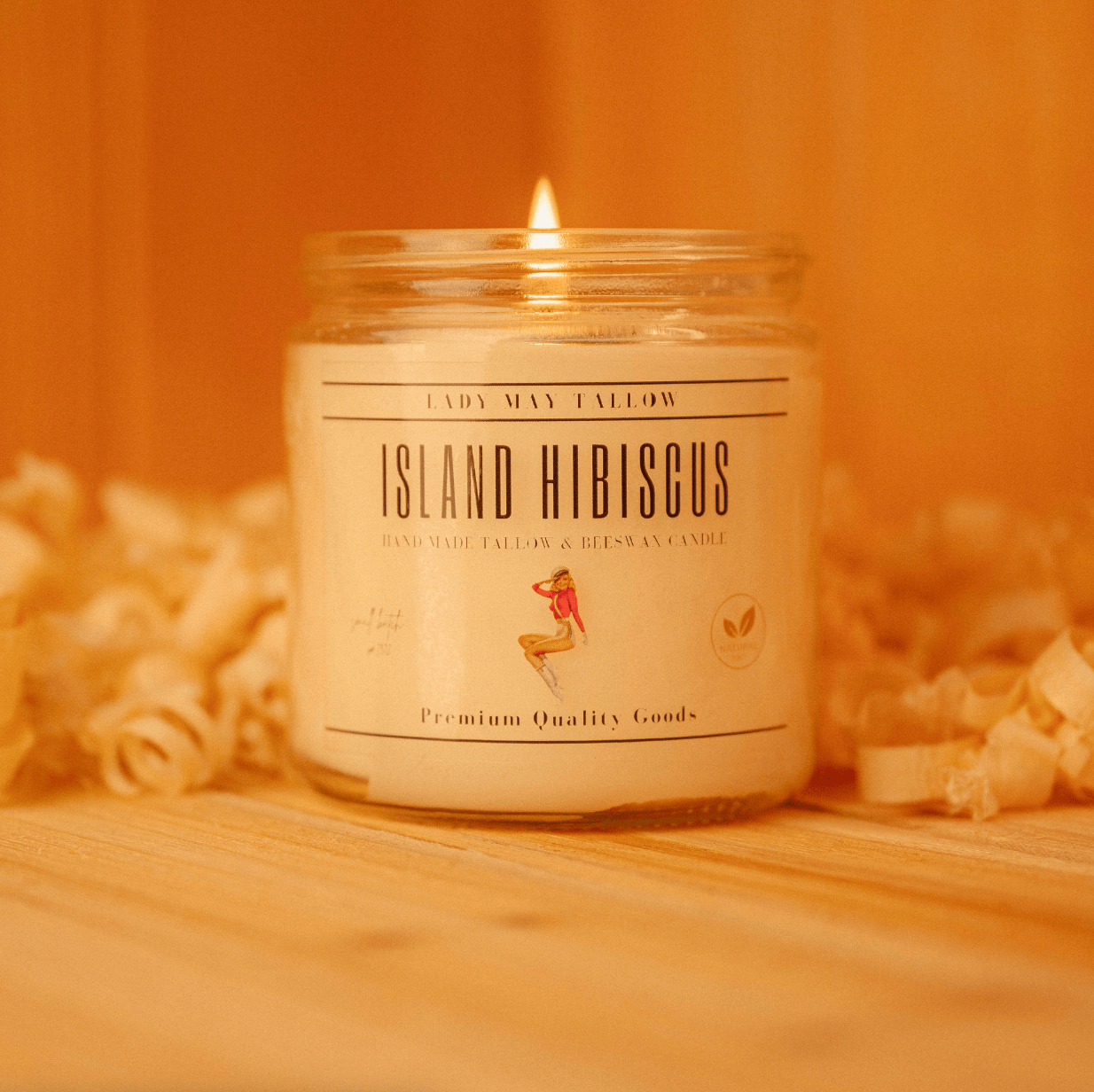 Lady May Tallow Candles Island Hibiscus Lady May Seasonal Tallow & Beeswax Candle
