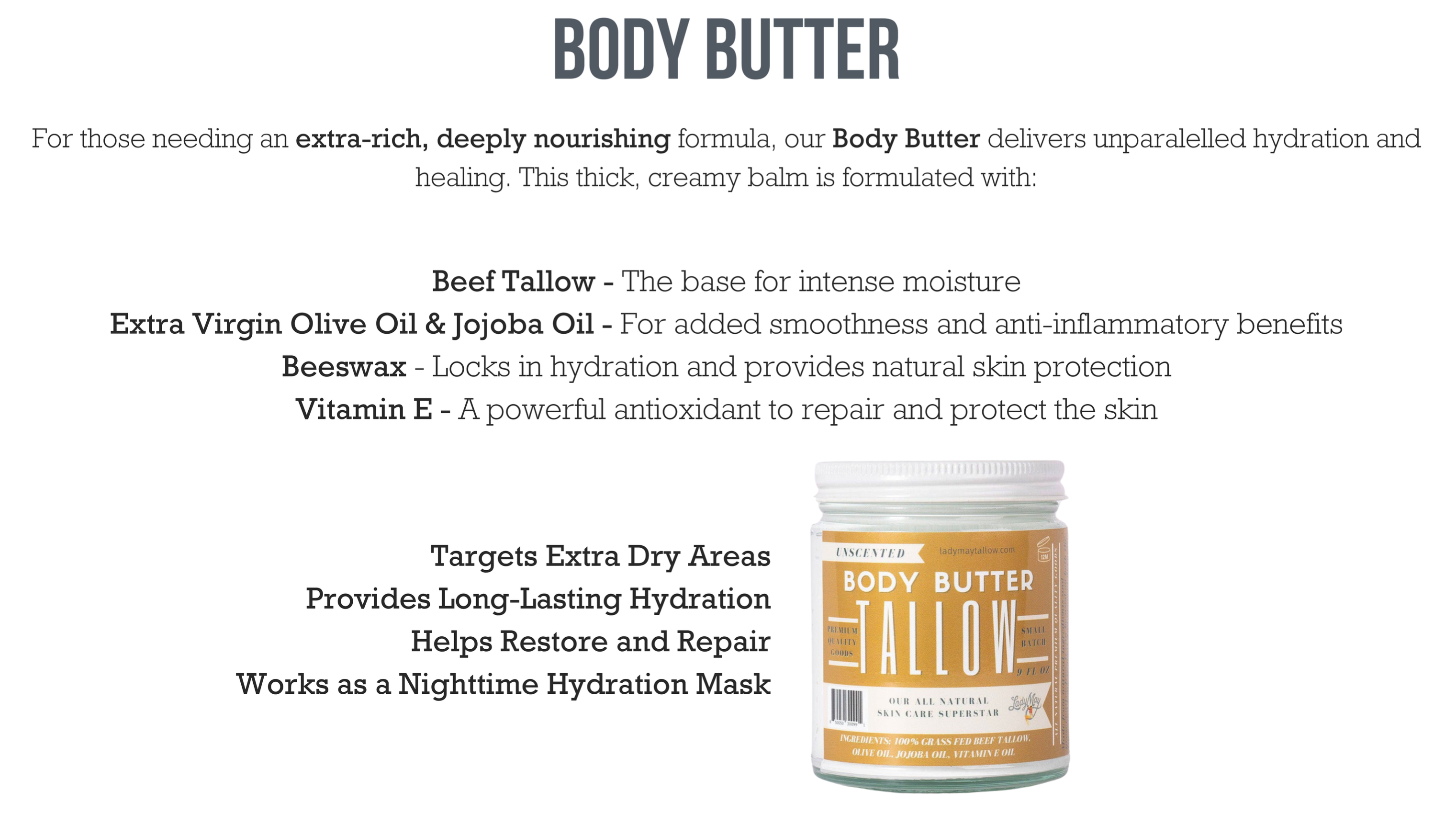 Manuka Honey & Rosehip Tallow Body Butter