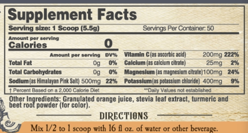 Clean Hydration - Orange - Electrolytes - My American Goods