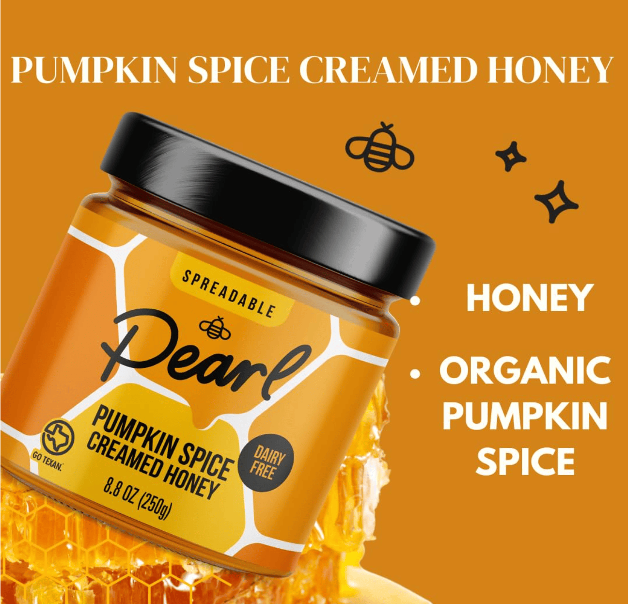 Pumpkin spice creamed honey - My American Goods