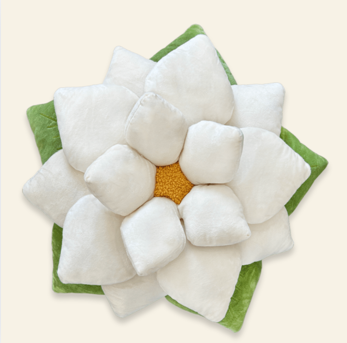 Poinsettia Pillow - Marshmallow White