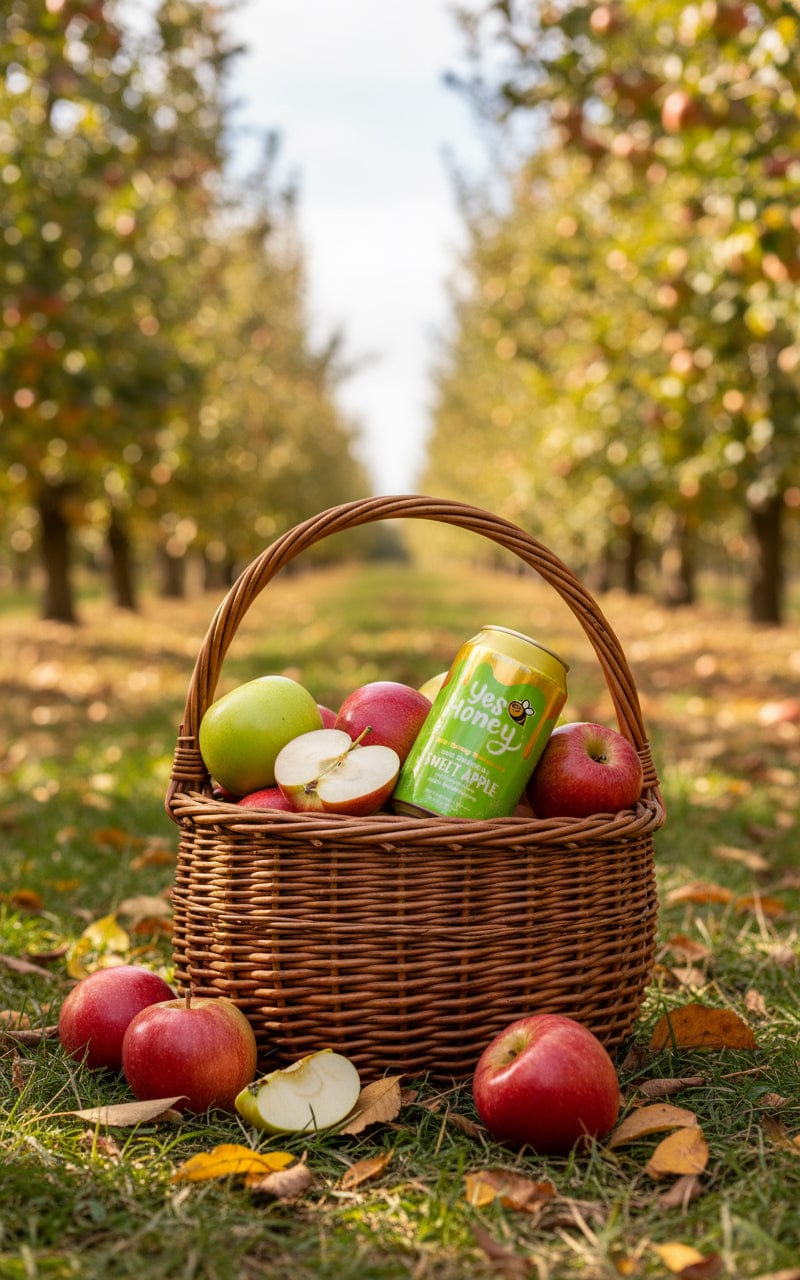 Yes Honey Drink Bee Original Sweet Apple Soda Alternative