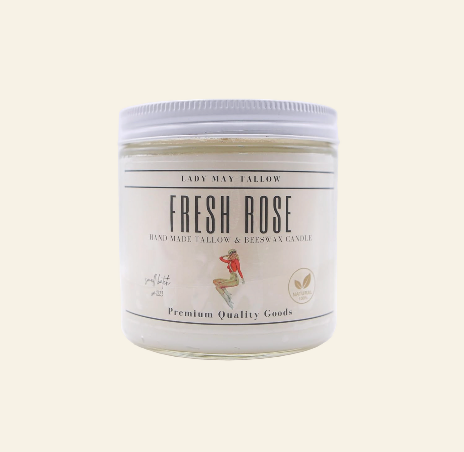 Candle jar labeled &