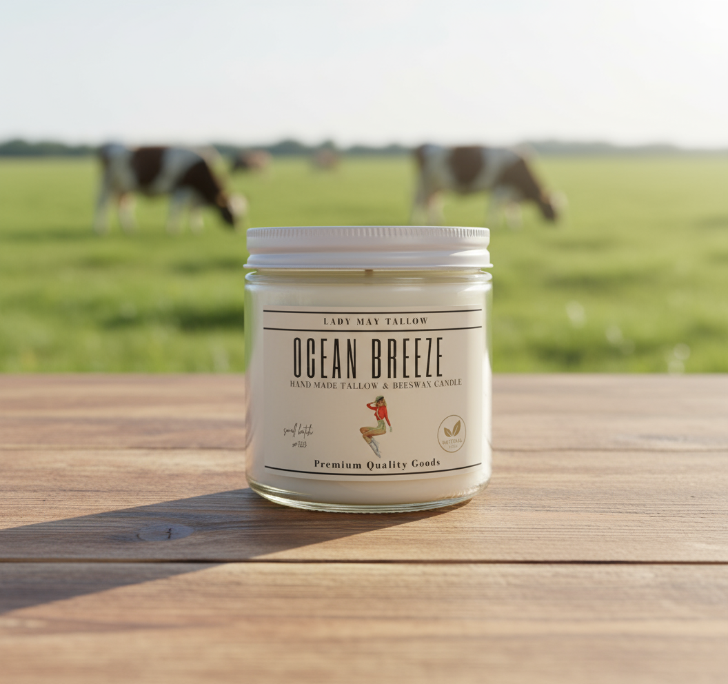 Lady May "Classics" All Natural, Tallow & Beeswax Candle