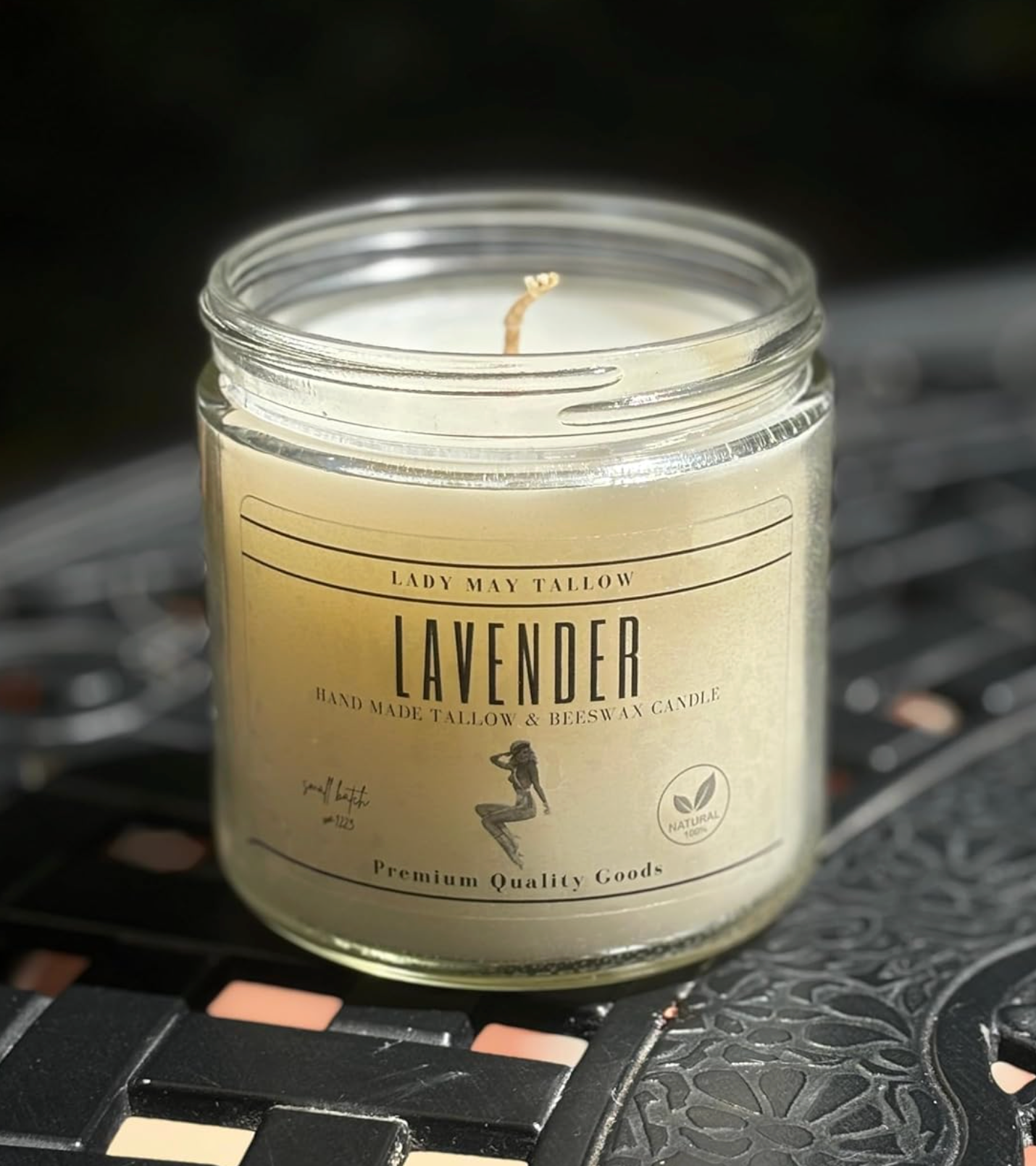 Lavender Tallow & Beeswax Candle | All Natural, Non-Toxic, Clean Burning