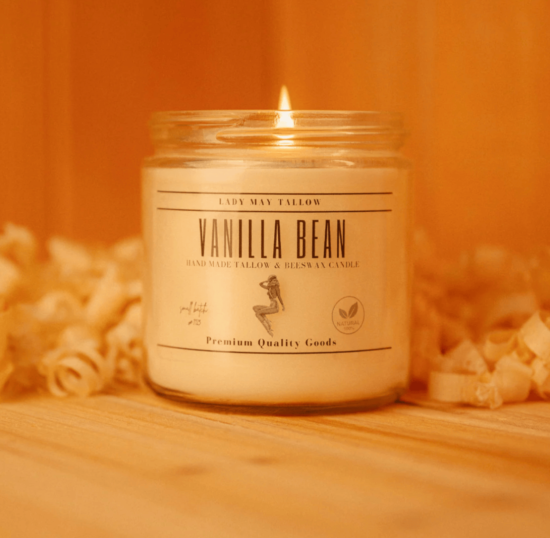 Lady May "Classics" All Natural, Tallow & Beeswax Candle - My American Goods