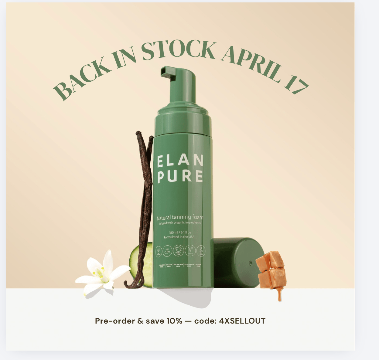 Elan Pure Beauty & Personal Care - Skincare - Tanning Oils & Self-Tanners - Body Self-Tanners Non-Toxic Self-Tanner