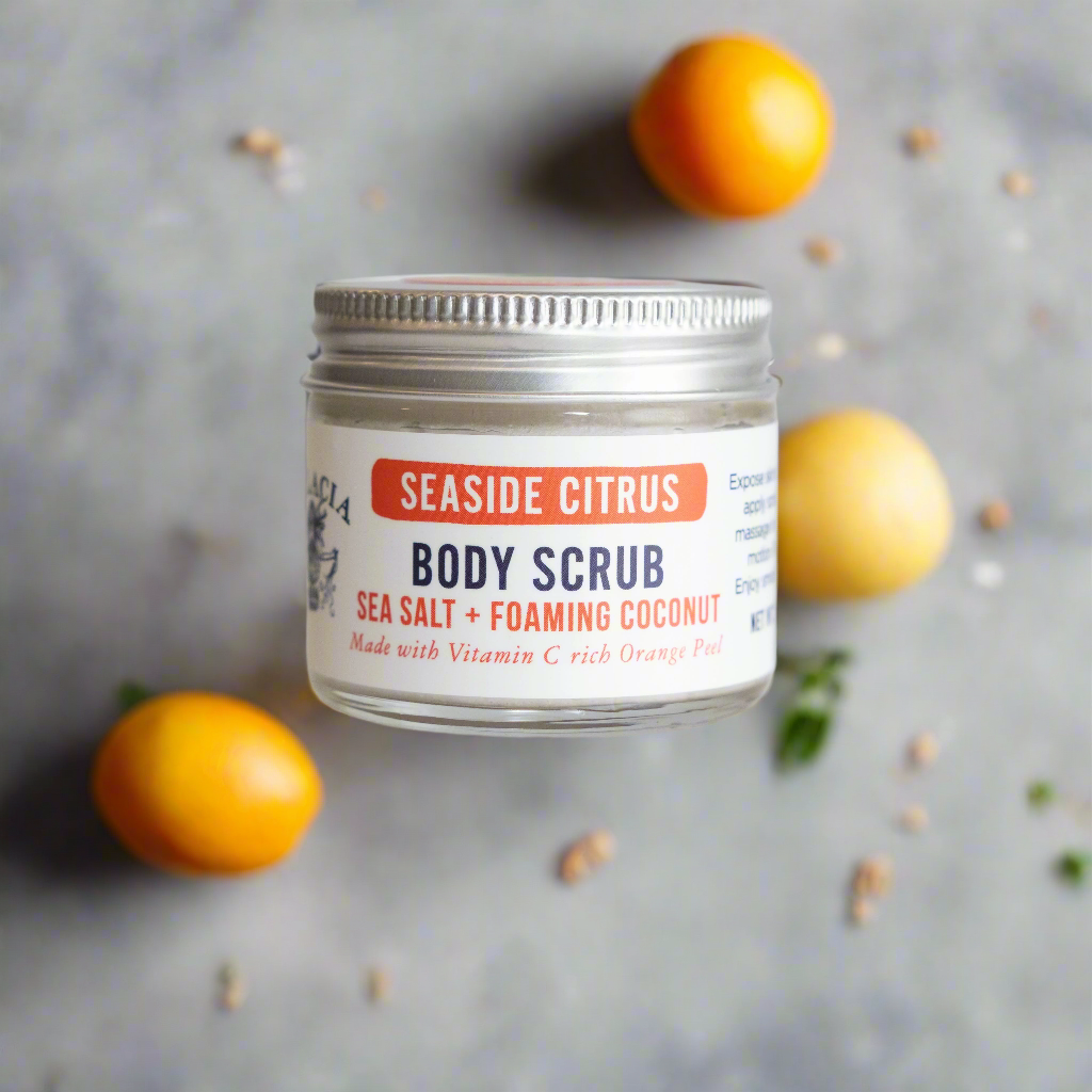 Salacia Salts - Seaside Citrus Sea Salt & Foaming Body Scrub 2.6oz - My American Goods
