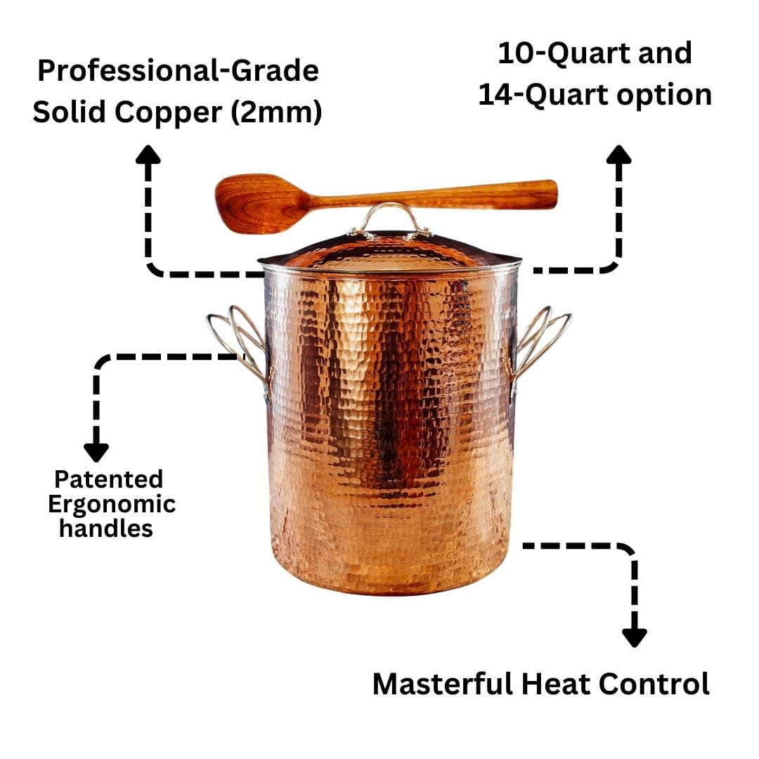 Sertodo Pots & Pans Big, Beautiful Copper Stock Pots