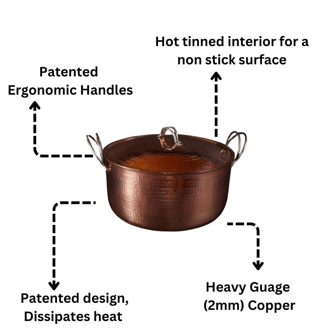 Sertodo Pots & Pans Beautiful and Big Copper Dutch Ovens