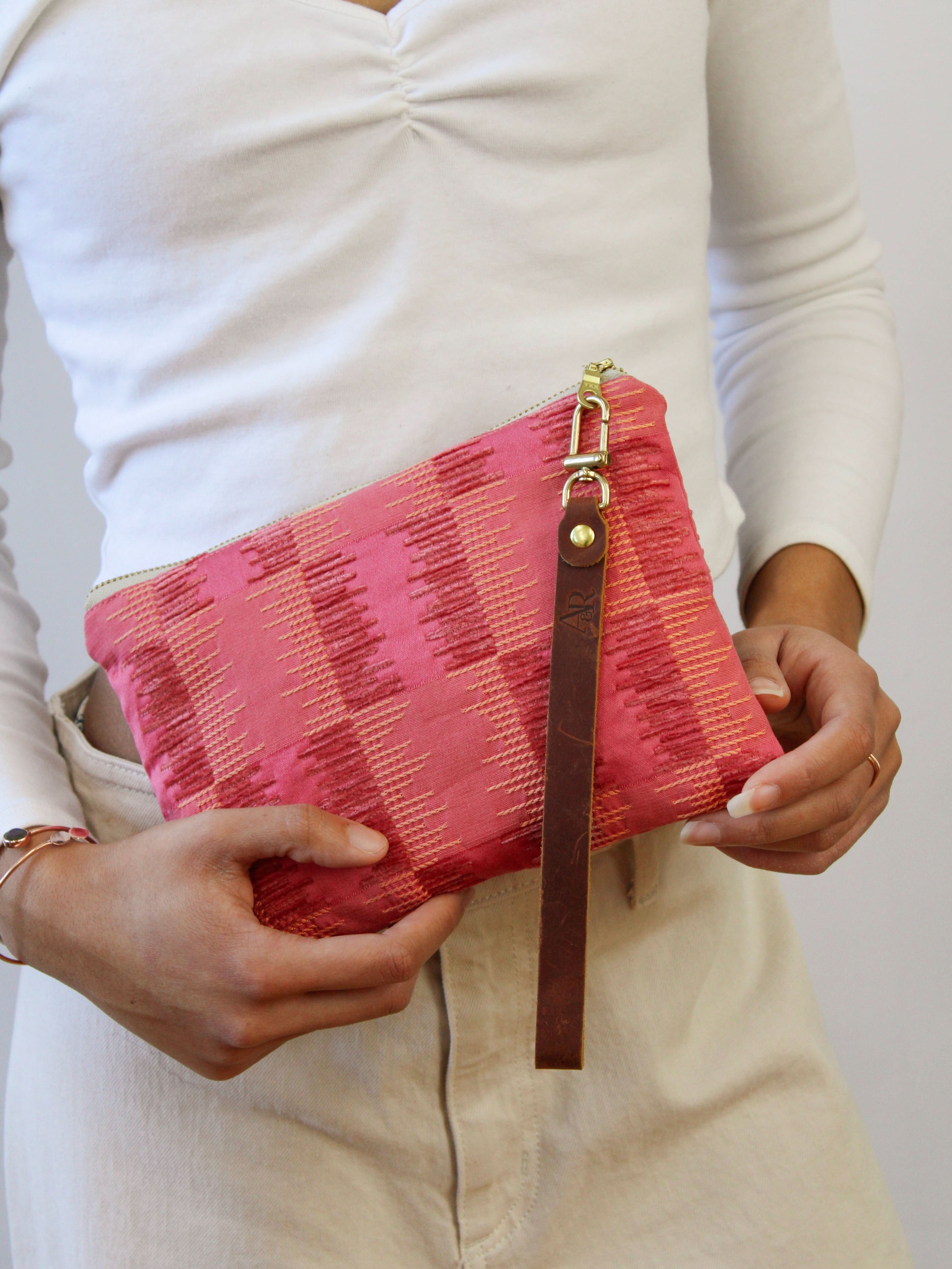 Ash & Rose Shades of Apricot Wristlet Purse