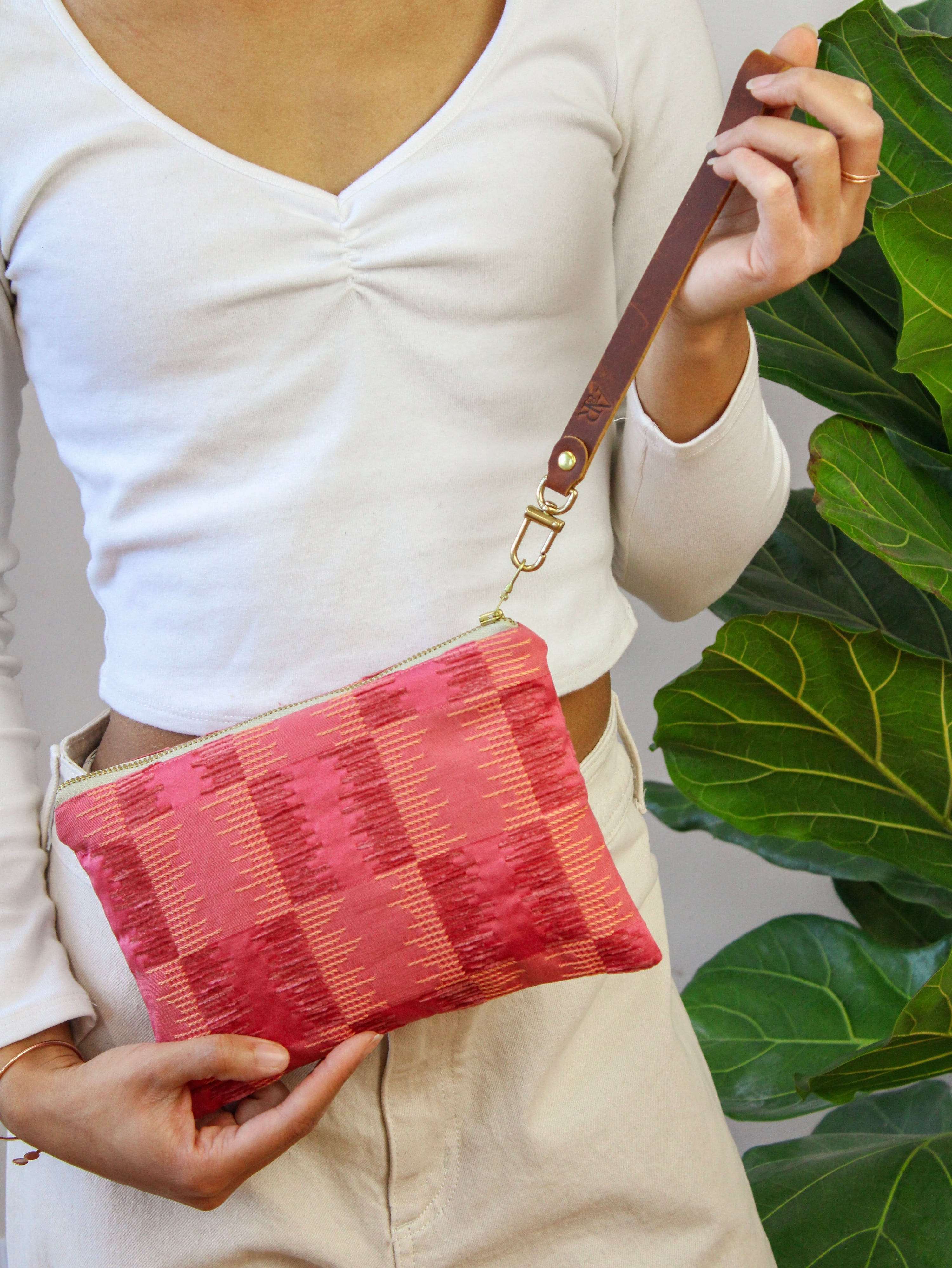 Ash & Rose Shades of Apricot Wristlet Purse
