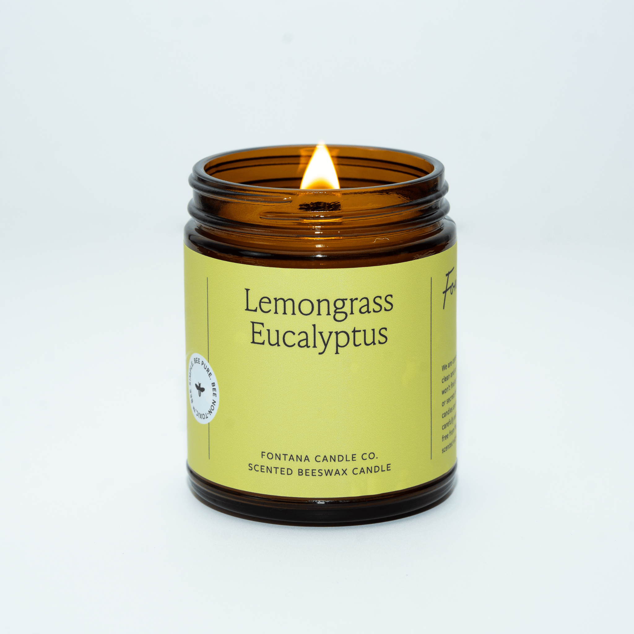 Fontana Candle Co Candles 9 oz Straight Sided Jar Lemongrass Eucalyptus Jar Candle