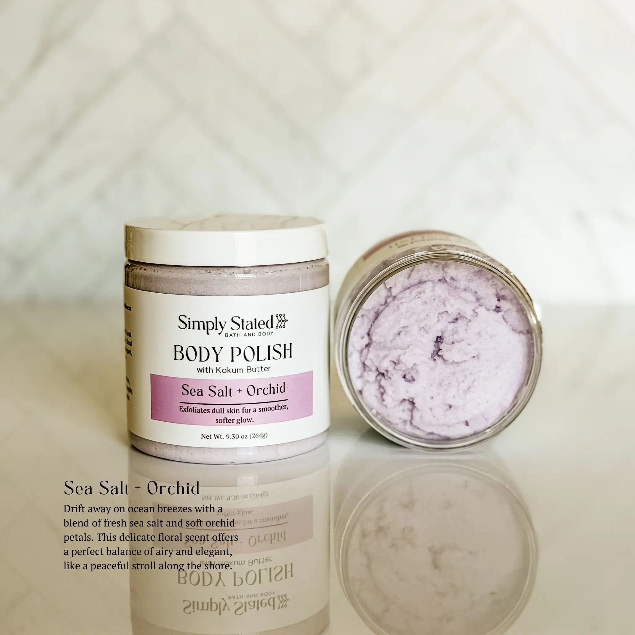 Simply Stated Creations Exfoliants Sea Salt + Orchid Body Polish