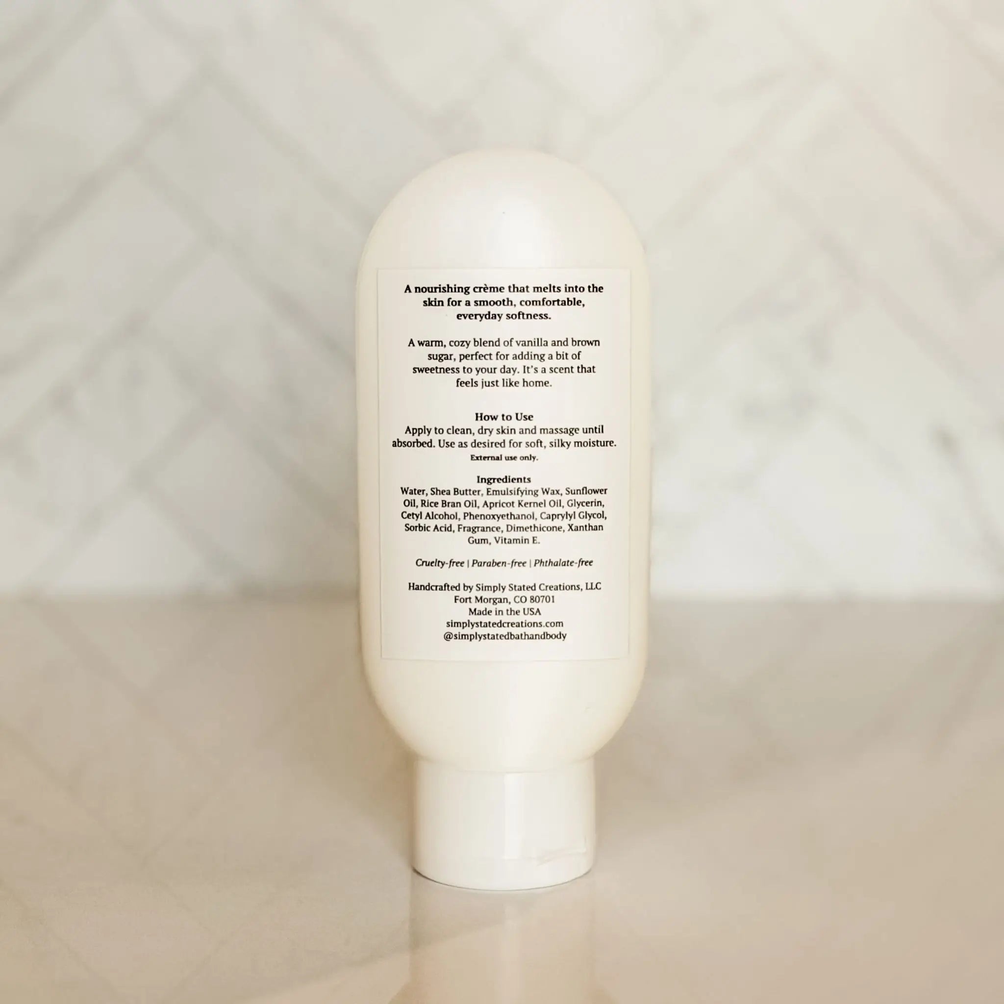 Simply Stated Creations Moisturizers Warm Vanilla + Sugar Body Creme