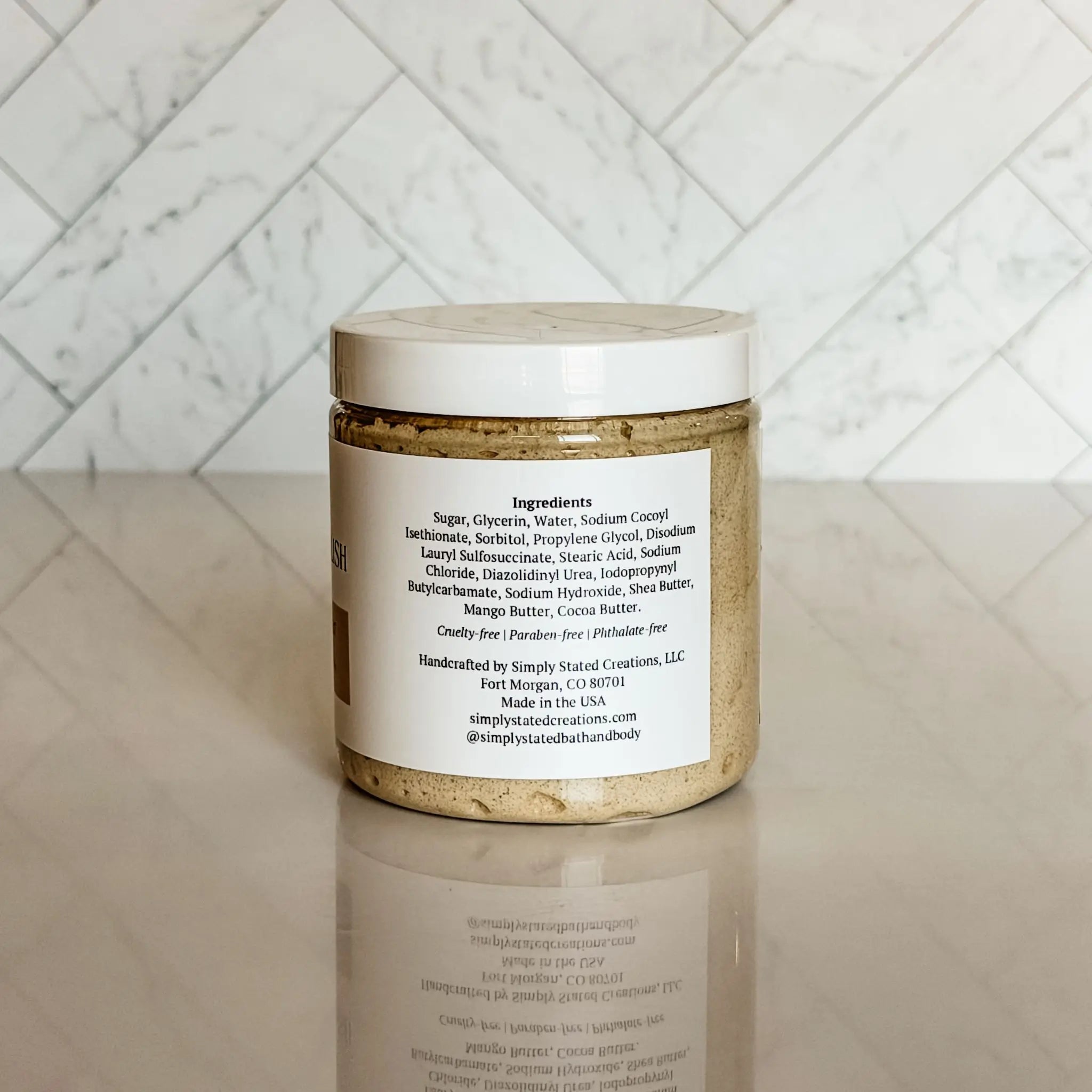 Simply Stated Creations Exfoliants Warm Vanilla + Sugar Foaming Body Polish