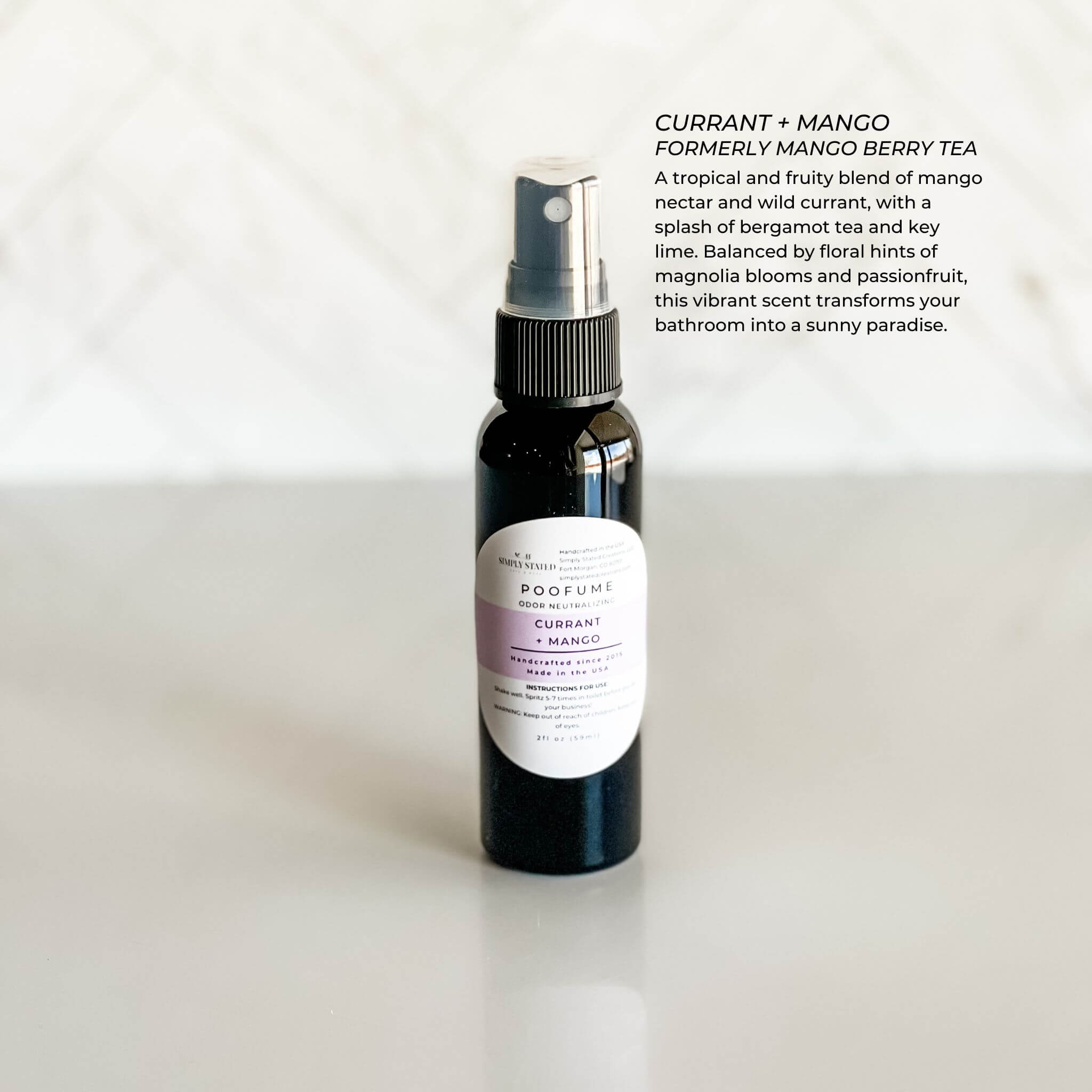 Currant + Mango Poofume | Bathroom Odor Neutralizing Spray