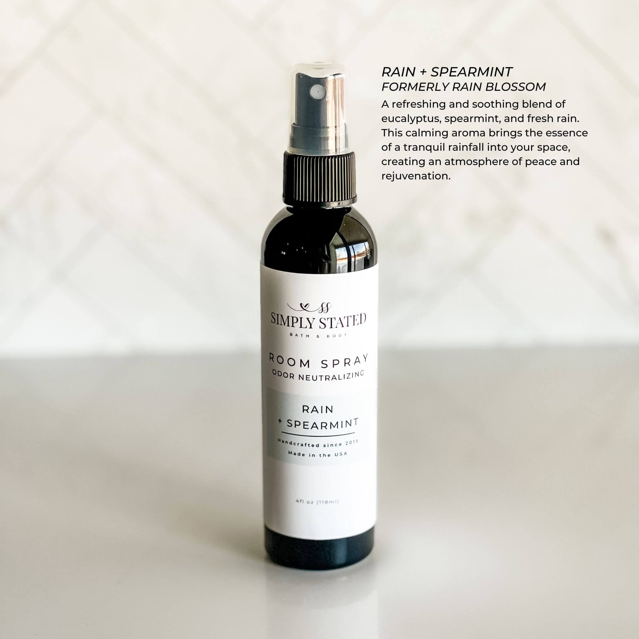 Simply Stated Creations Air Fresheners Rain + Spearmint Odor Neutralizing Room Spray