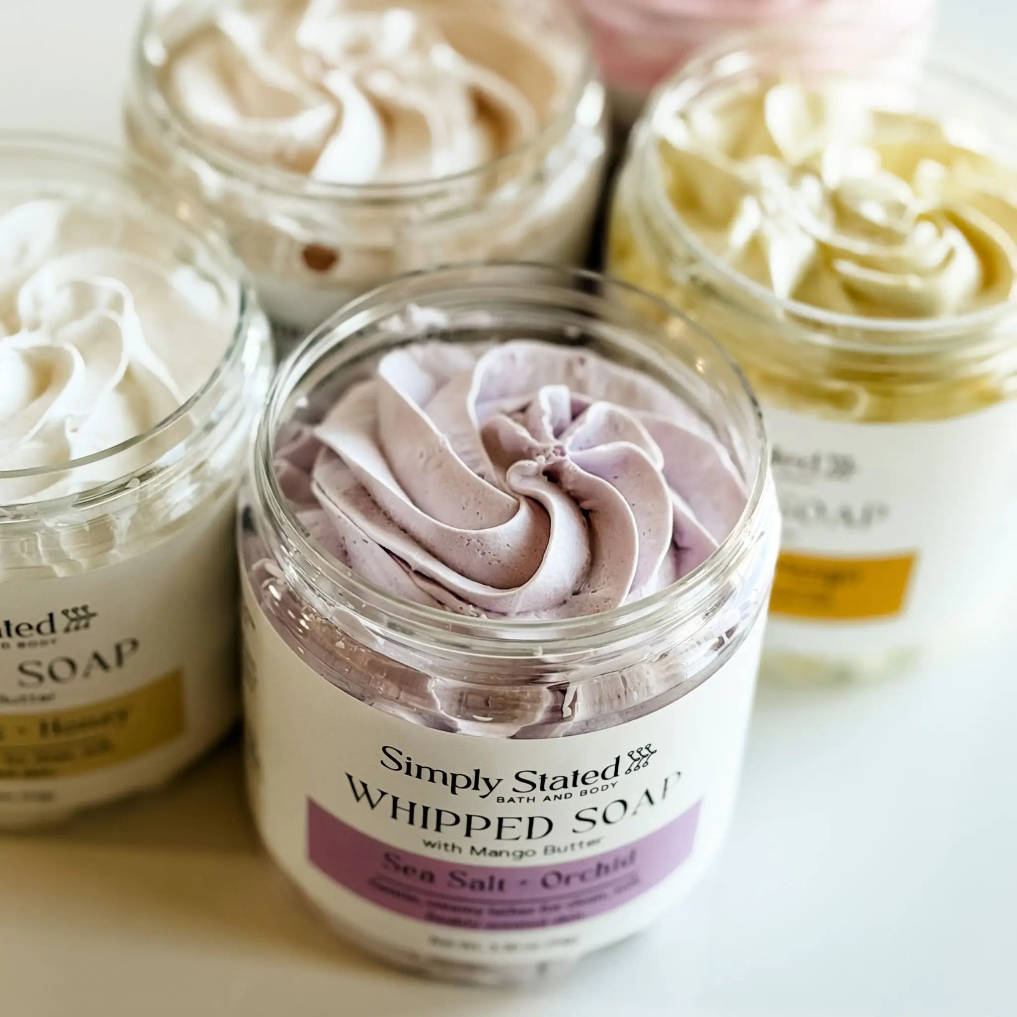 Simply Stated Creations Body Cleansers Sea Salt + Orchid Whipped Soap