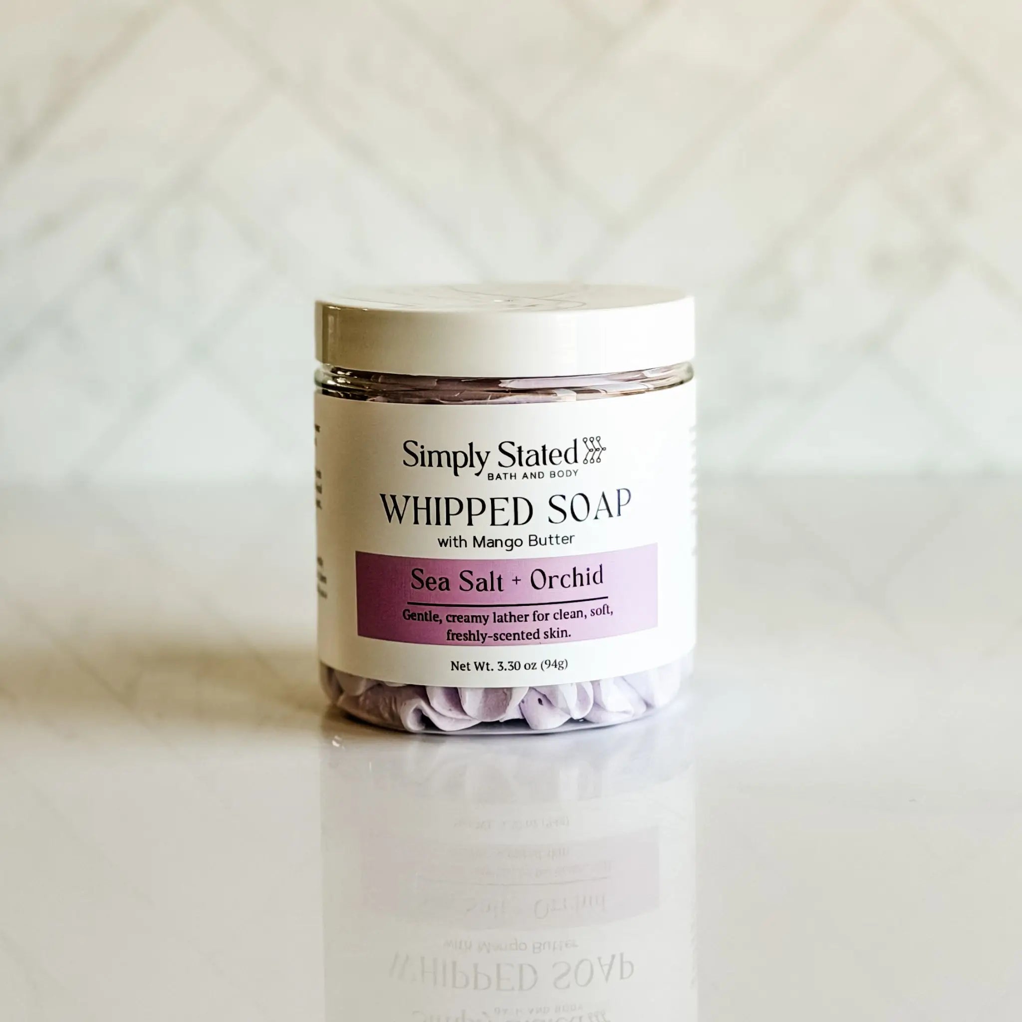 Simply Stated Creations Body Cleansers Sea Salt + Orchid Whipped Soap