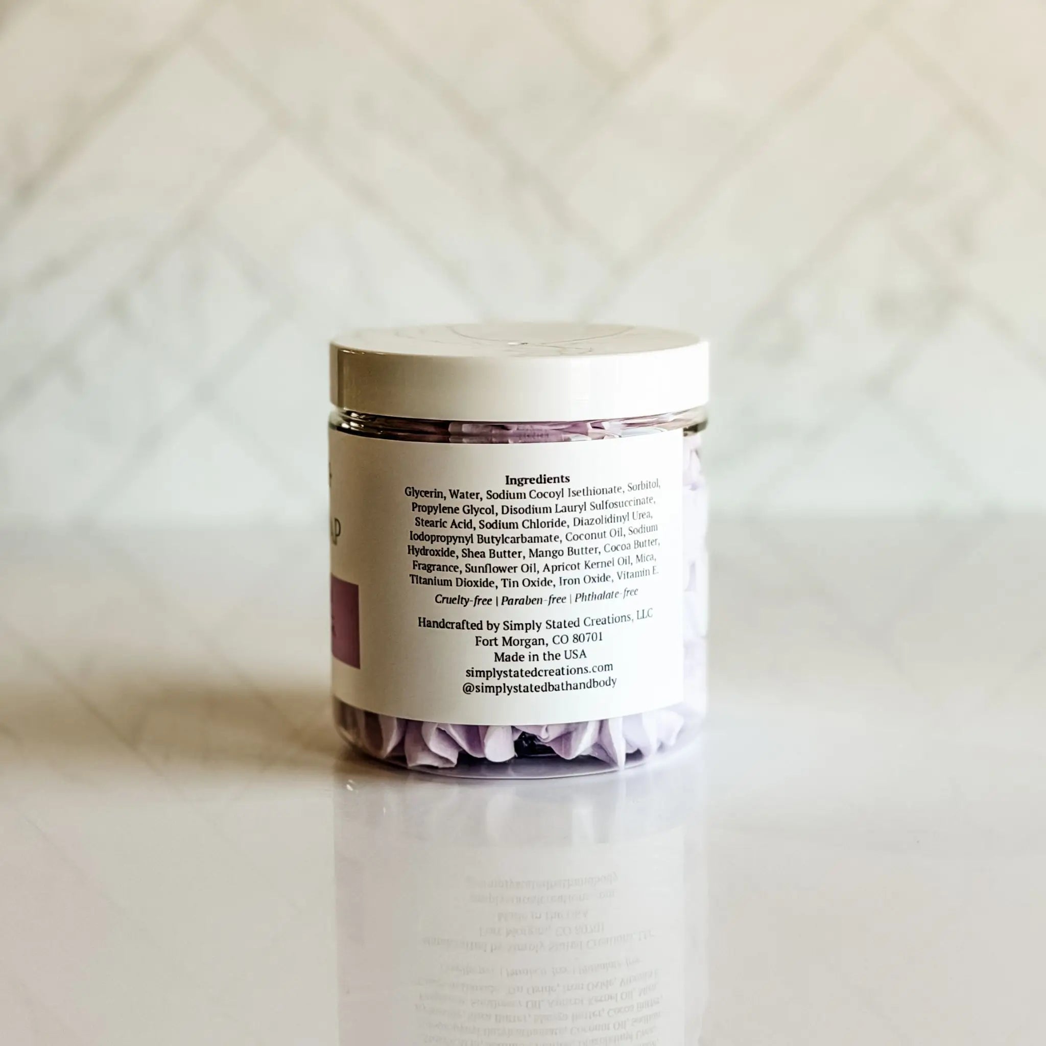 Simply Stated Creations Body Cleansers Sea Salt + Orchid Whipped Soap