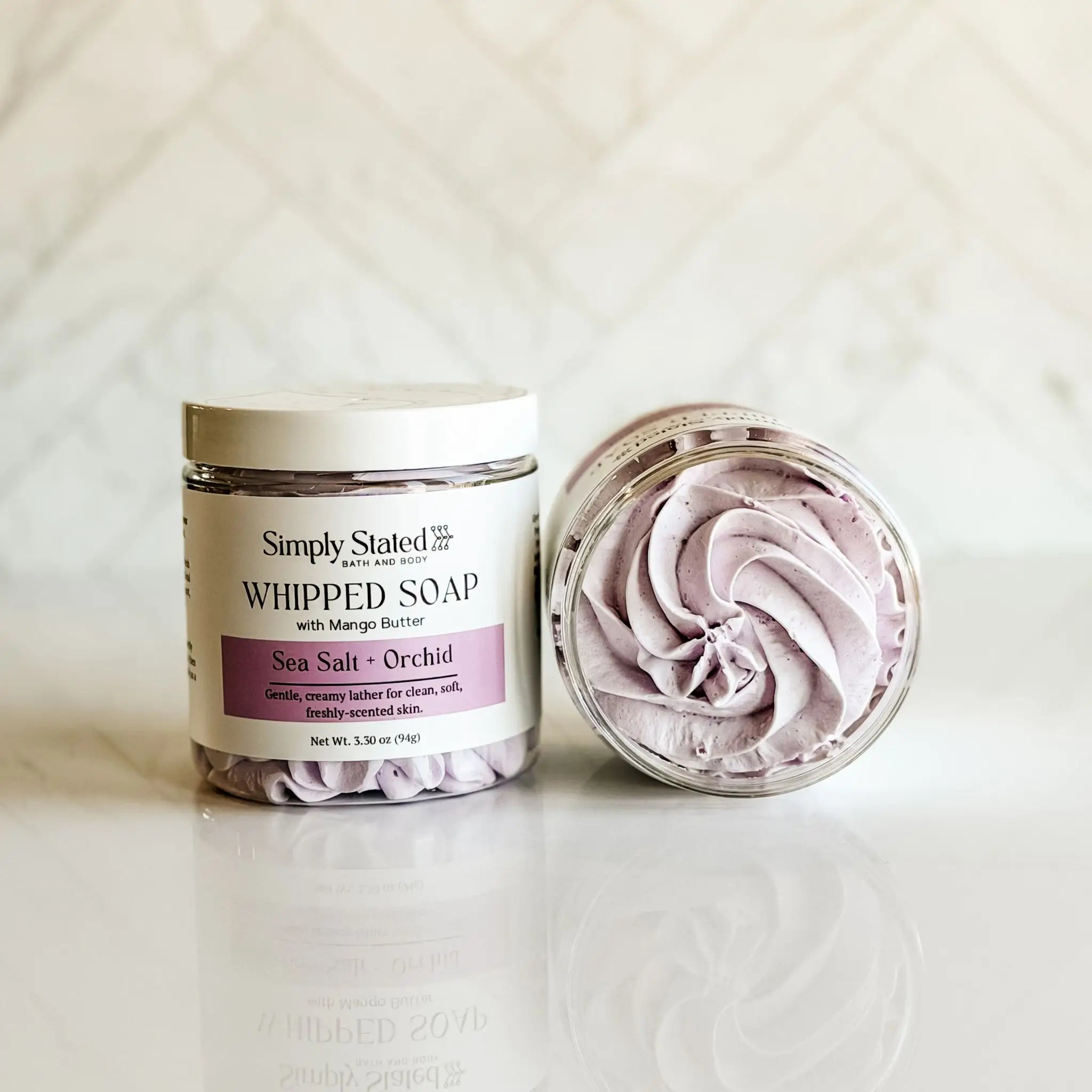Simply Stated Creations Body Cleansers Sea Salt + Orchid Whipped Soap