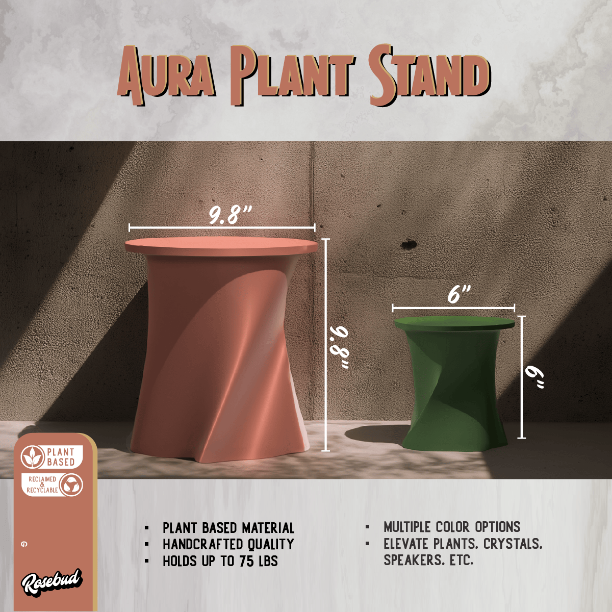 Rosebud HomeGoods plant stand Aura Plant Stand