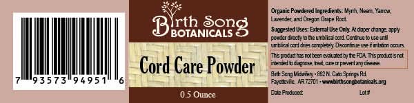 Birth Song Botanicals Co. Birth & Newborn Herbal Baby Powder – Organic Botanical Blend (0.2 oz)