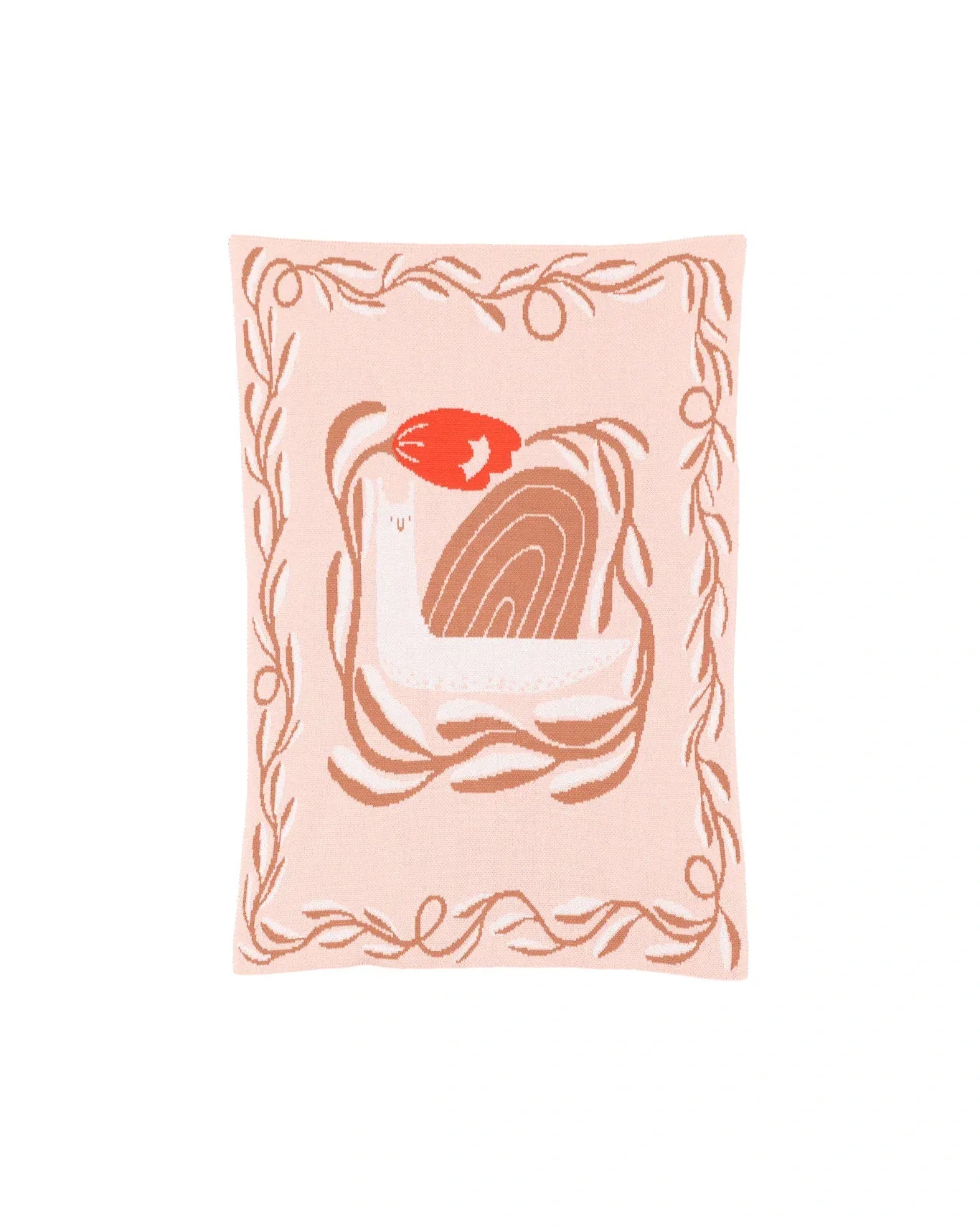Biquette Baby Blanket Rosewood in Organic Cotton Snail Trail - Baby & Kid&