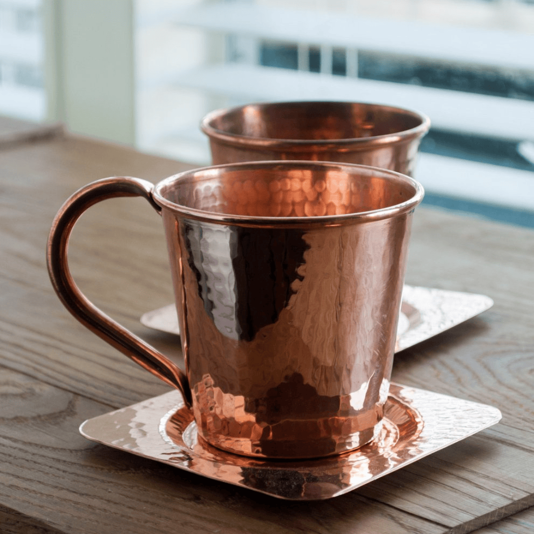 Solid Copper Mule Mug, Copper Handle, 12 oz