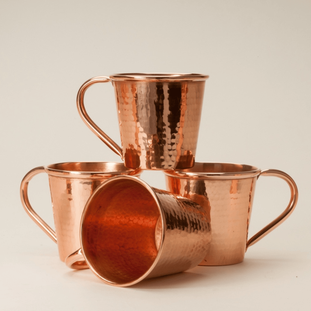 Solid Copper Mule Mug, Copper Handle, 12 oz