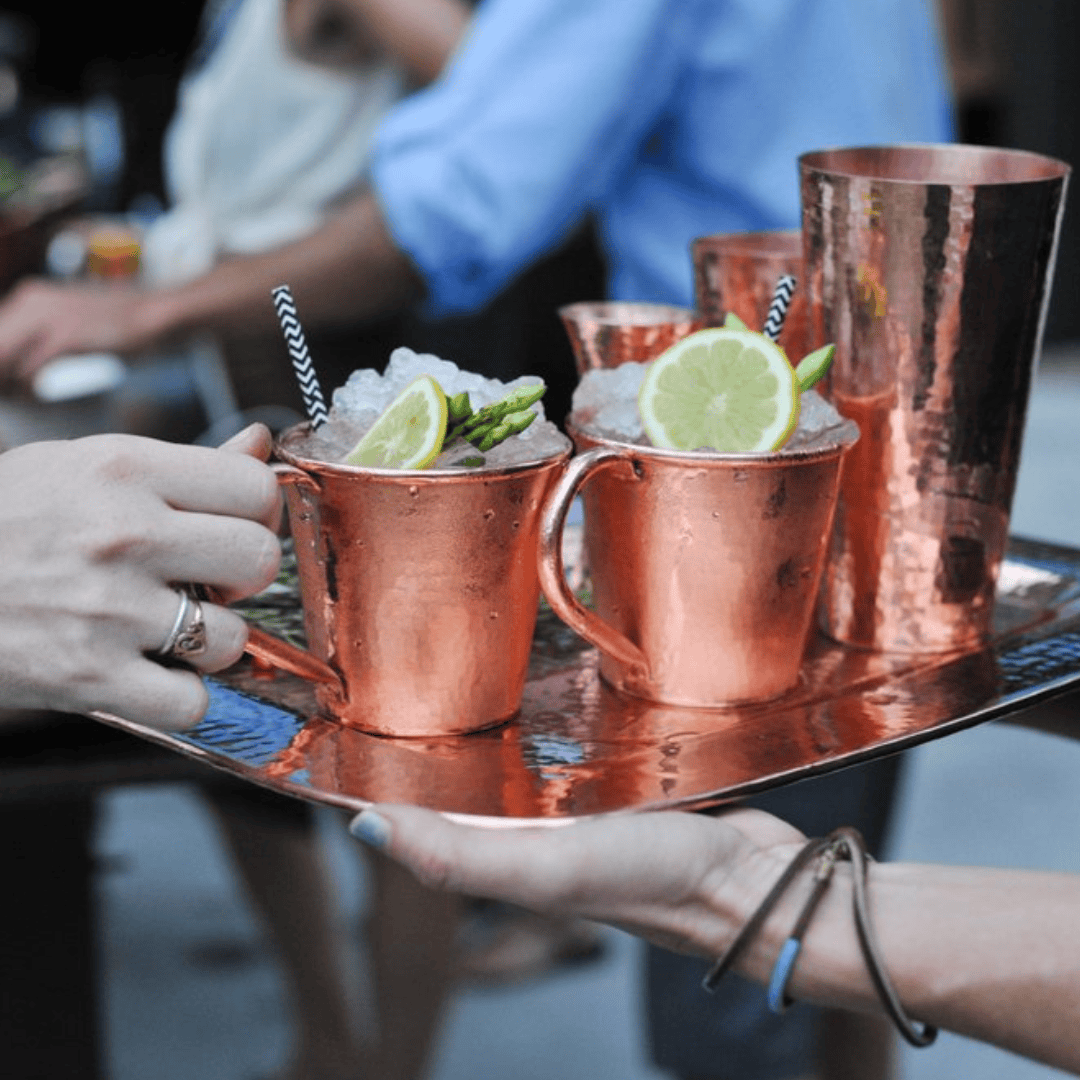 Sertodo Cups Solid Copper Mule Mug, Copper Handle, 12 oz