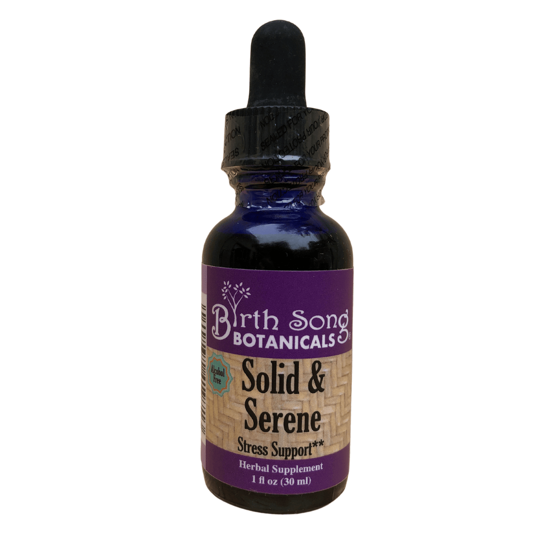 Birth Song Botanicals Co. Tinctures Default Solid & Serene Herbal Tincture For Natural Stress Support* with Passionflower 1 oz.