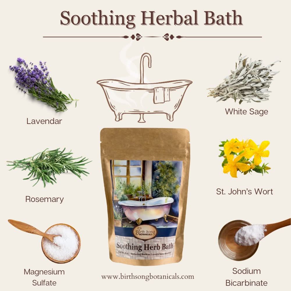 Relaxing and Soothing Herb Bath and Foot Soak, Melt Away Stress and Purify Your Energy* with Lavender and White Sage 16 oz. - My American Goods