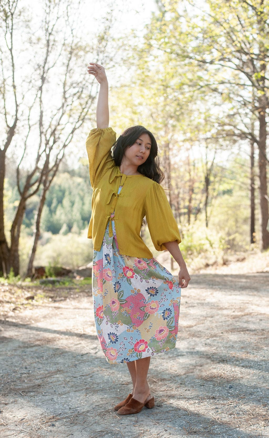 Field Day Top Poet Top in Mustard Crepe