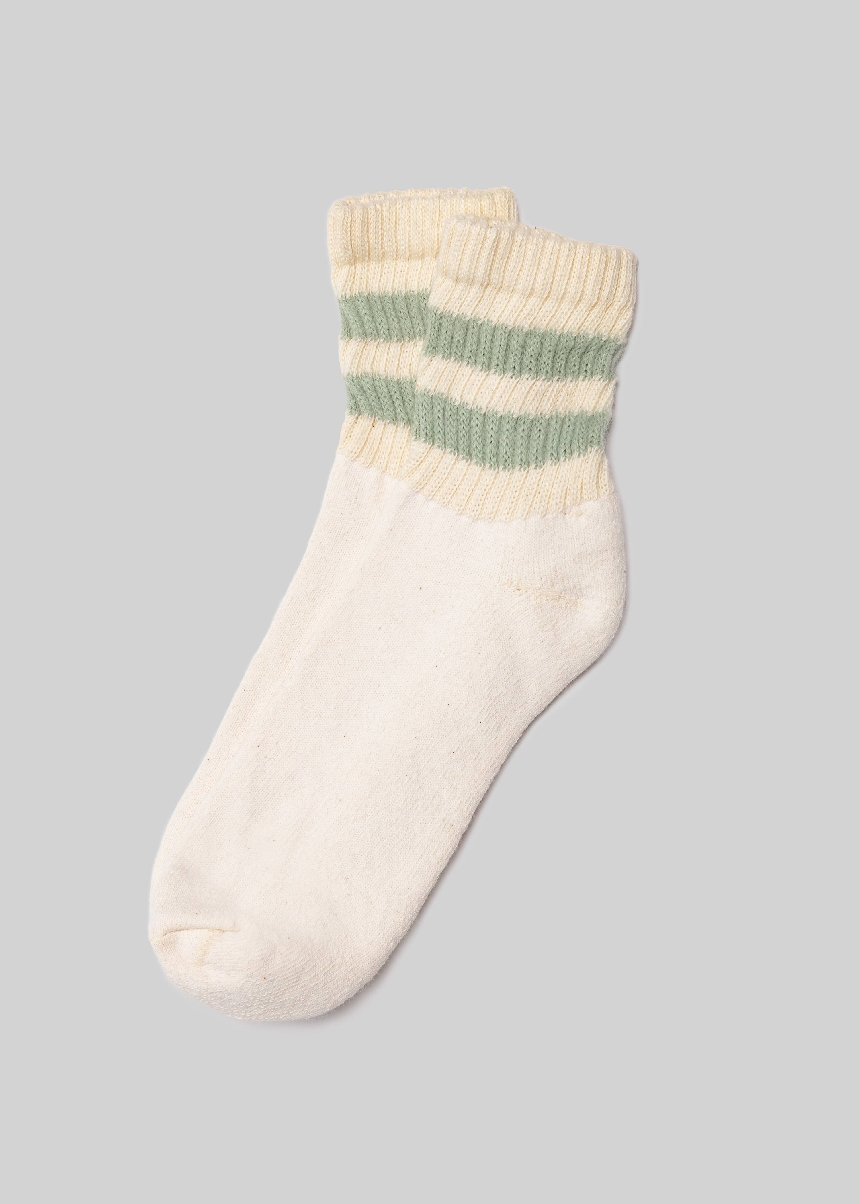 American Trench Socks sage / One Size The Mono Stripe Quarter Crew