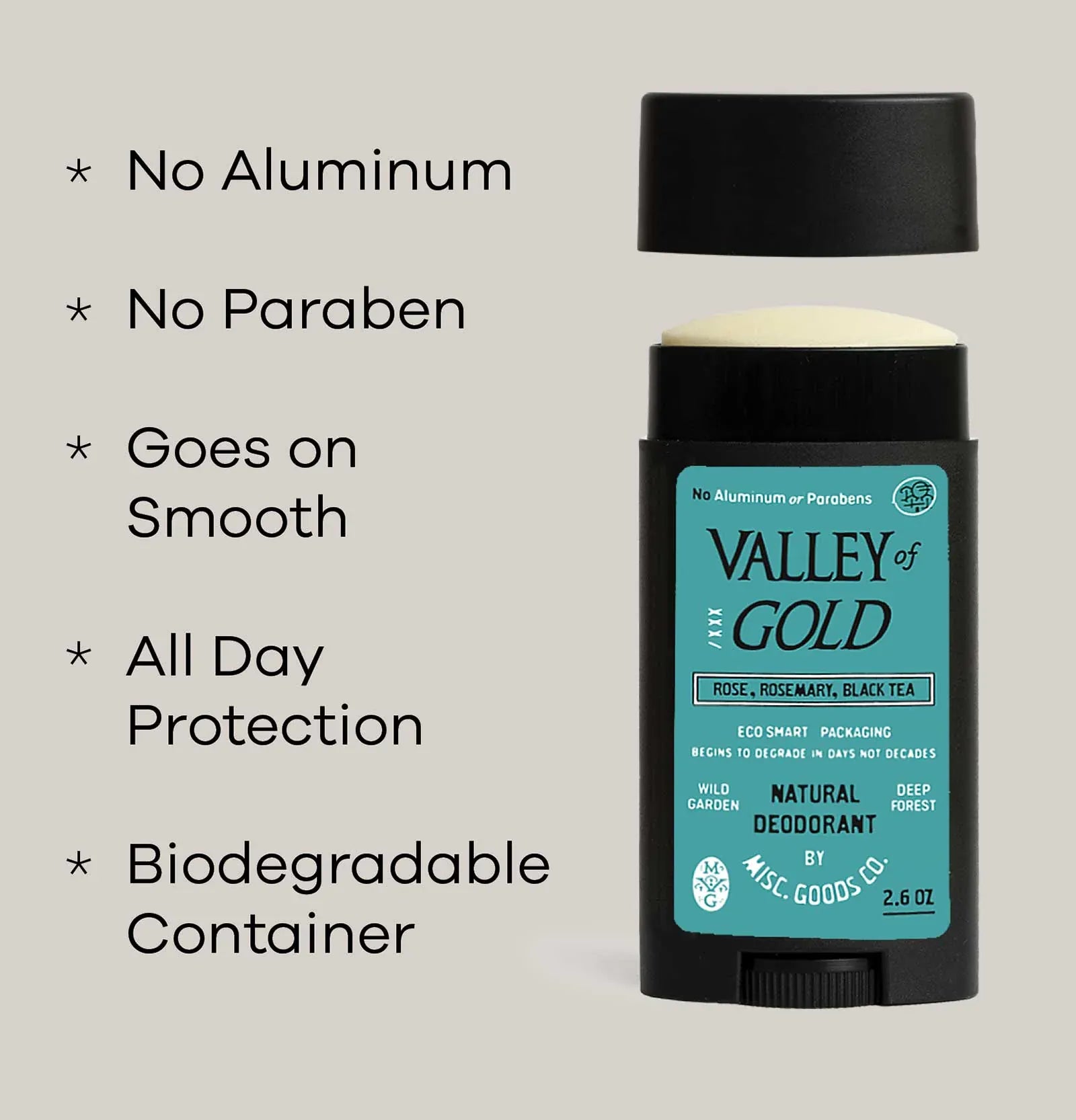 Misc. Goods Co. "Valley of Gold" Natural Deodorant