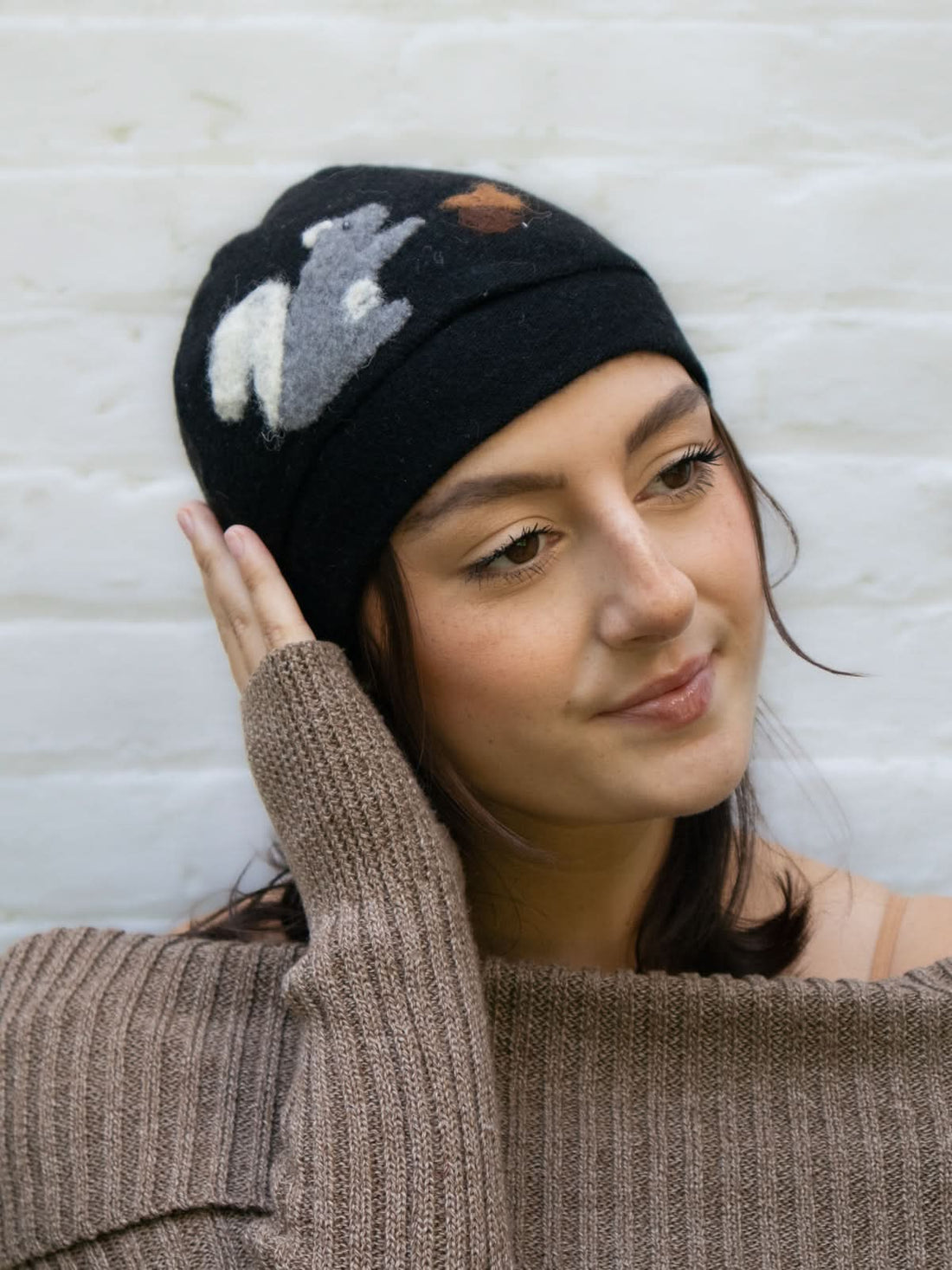 Squirrel Cashmere Hat - Adult - My American Goods